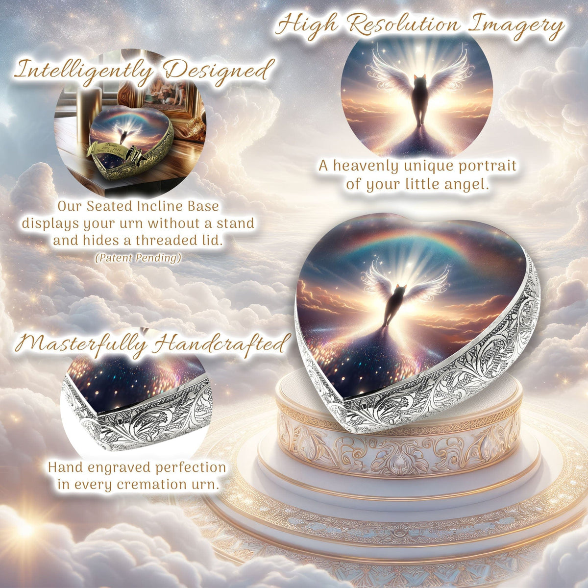 Eternal Elegance Cat Urns XXS Cosmic Canvas Cat Urn