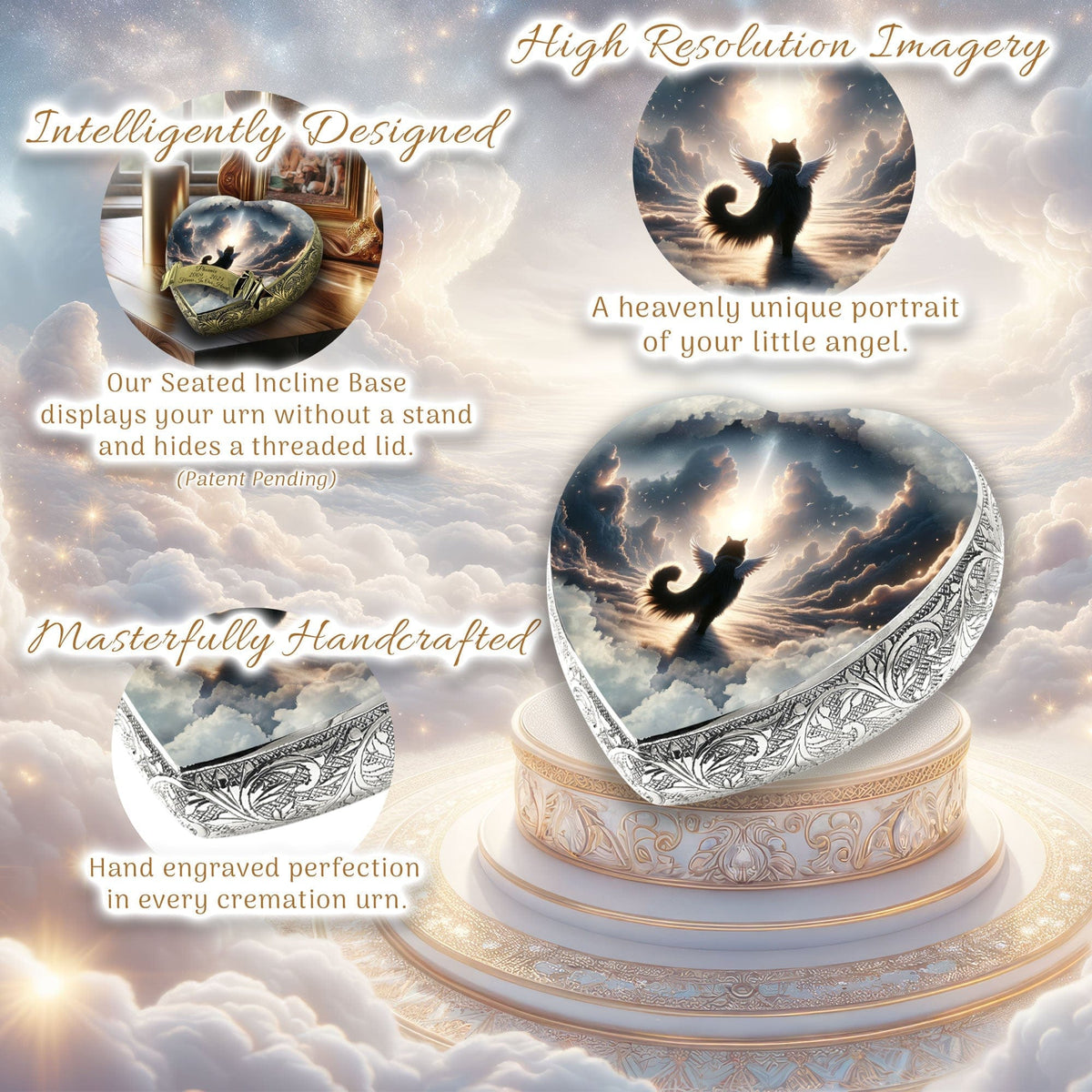 Eternal Elegance Cat Urns XXS Cosmic Chorus Cat Urn