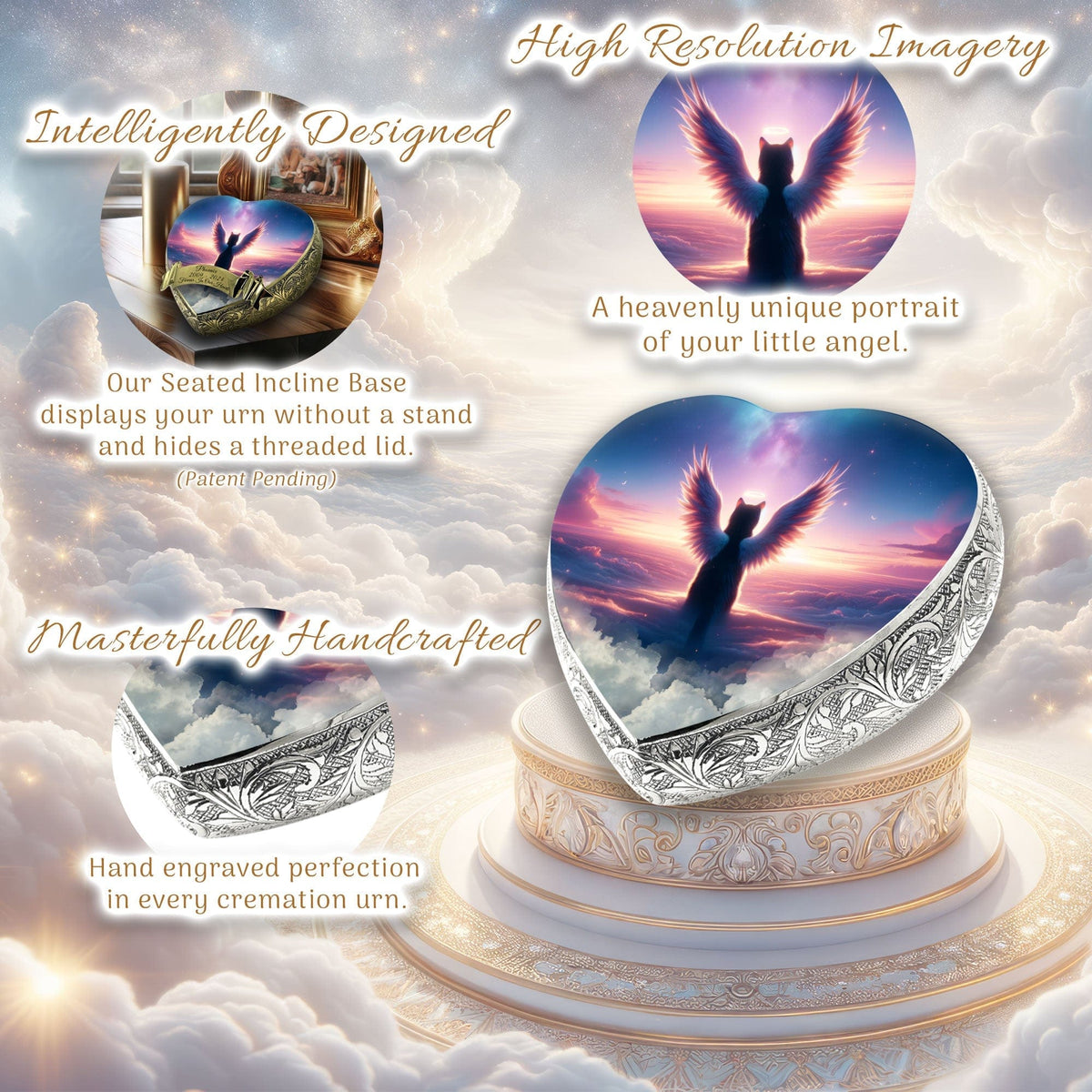 Eternal Elegance Cat Urns XXS Cosmic Elegance Cat Urn