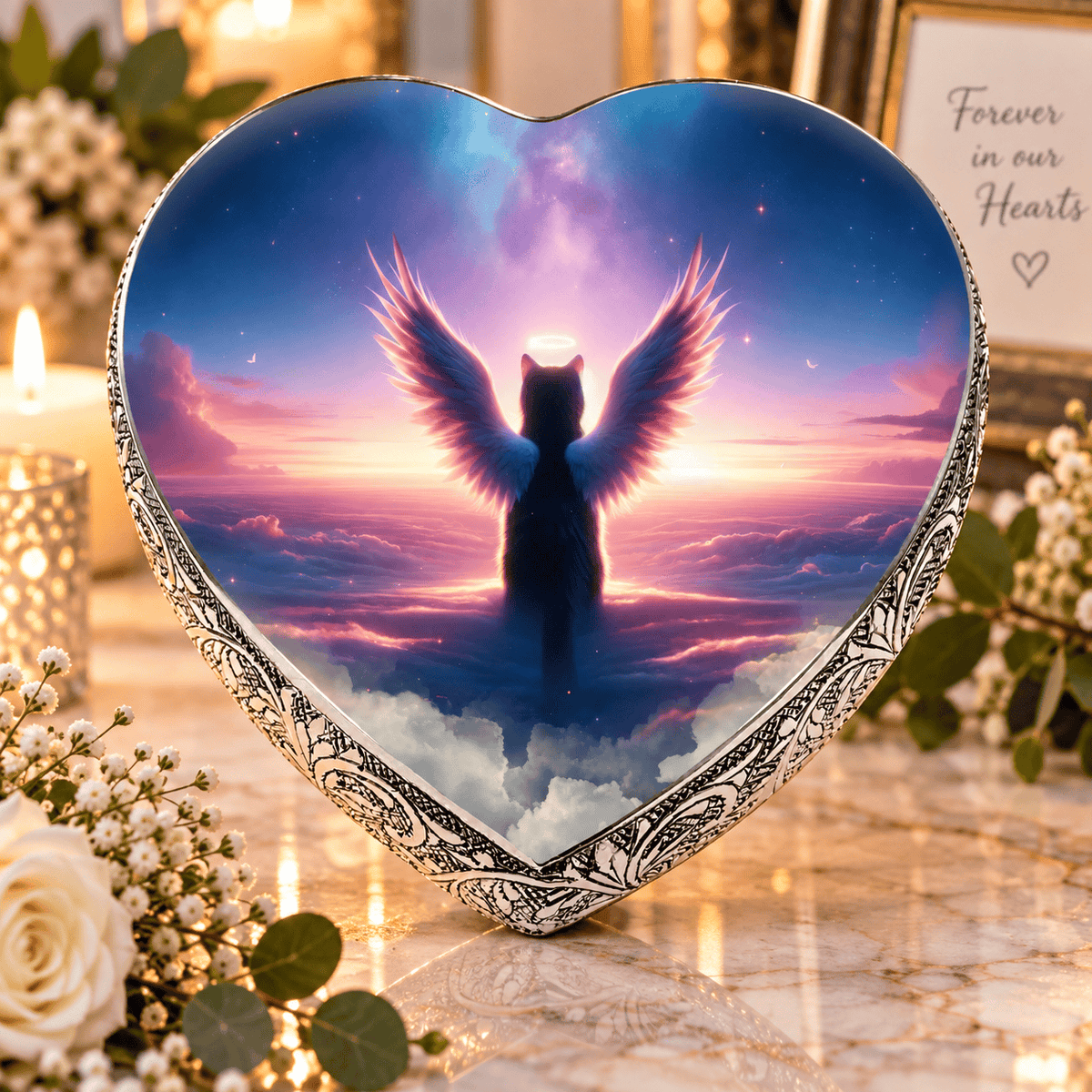 Eternal Elegance Cat Urns XXS Cosmic Elegance Cat Urns for Ashes & Cat Cremation Urn