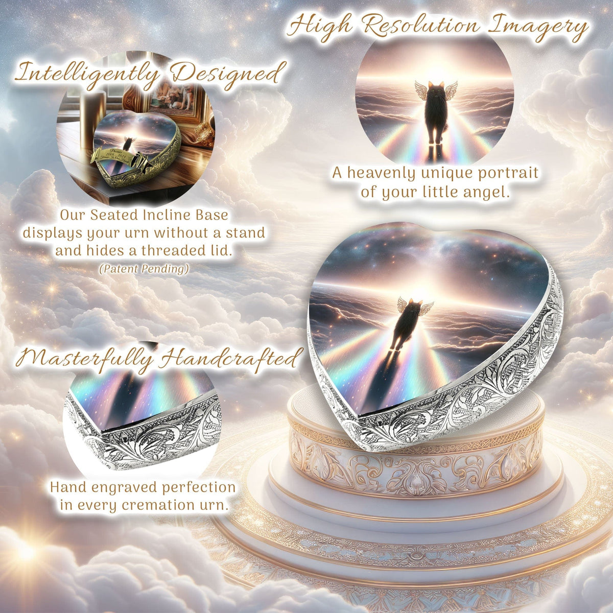 Eternal Elegance Cat Urns XXS Cosmic Harmony Cat Urn