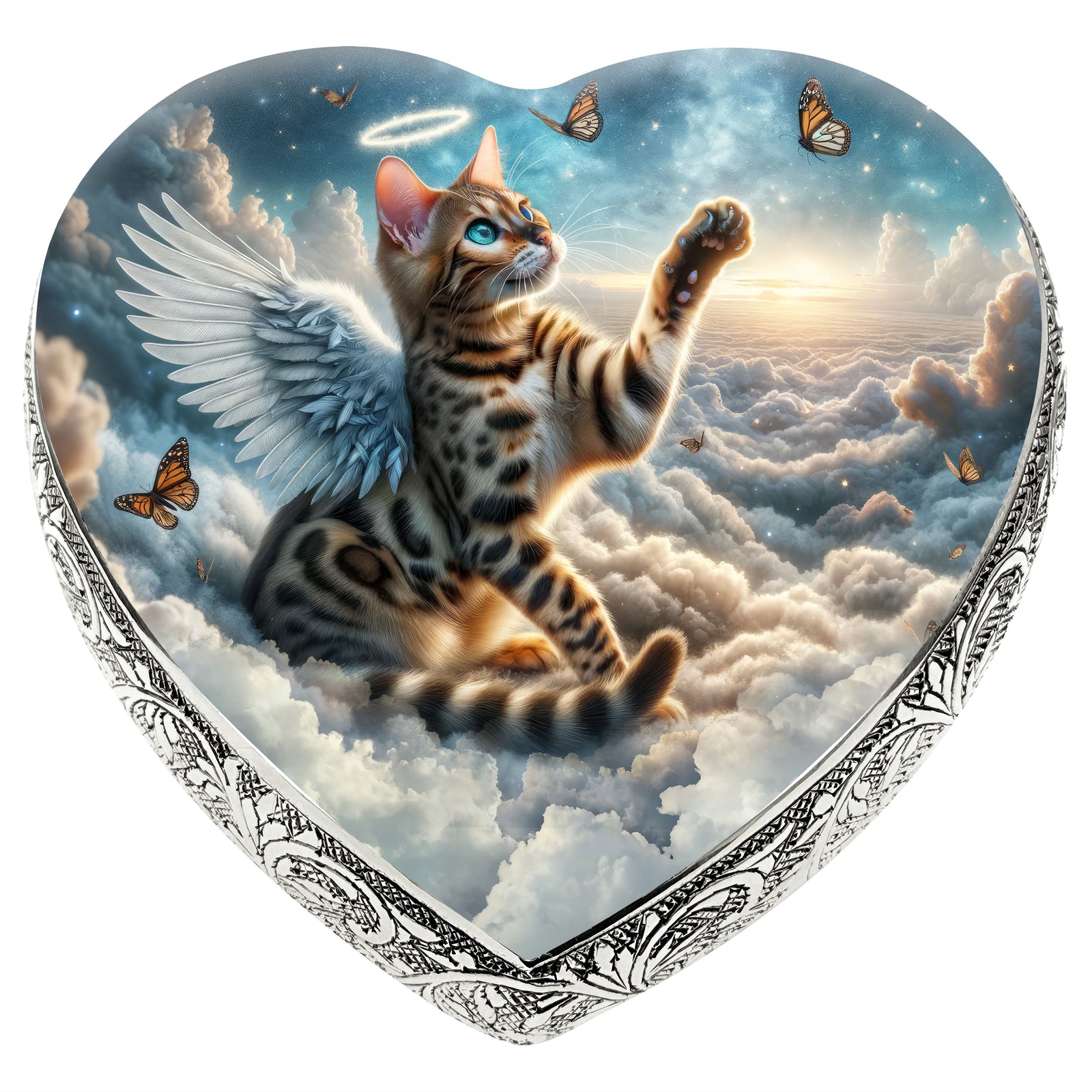 Eternal Elegance Cat Urns XXS Cosmic Serenade Bengal Cat Urn