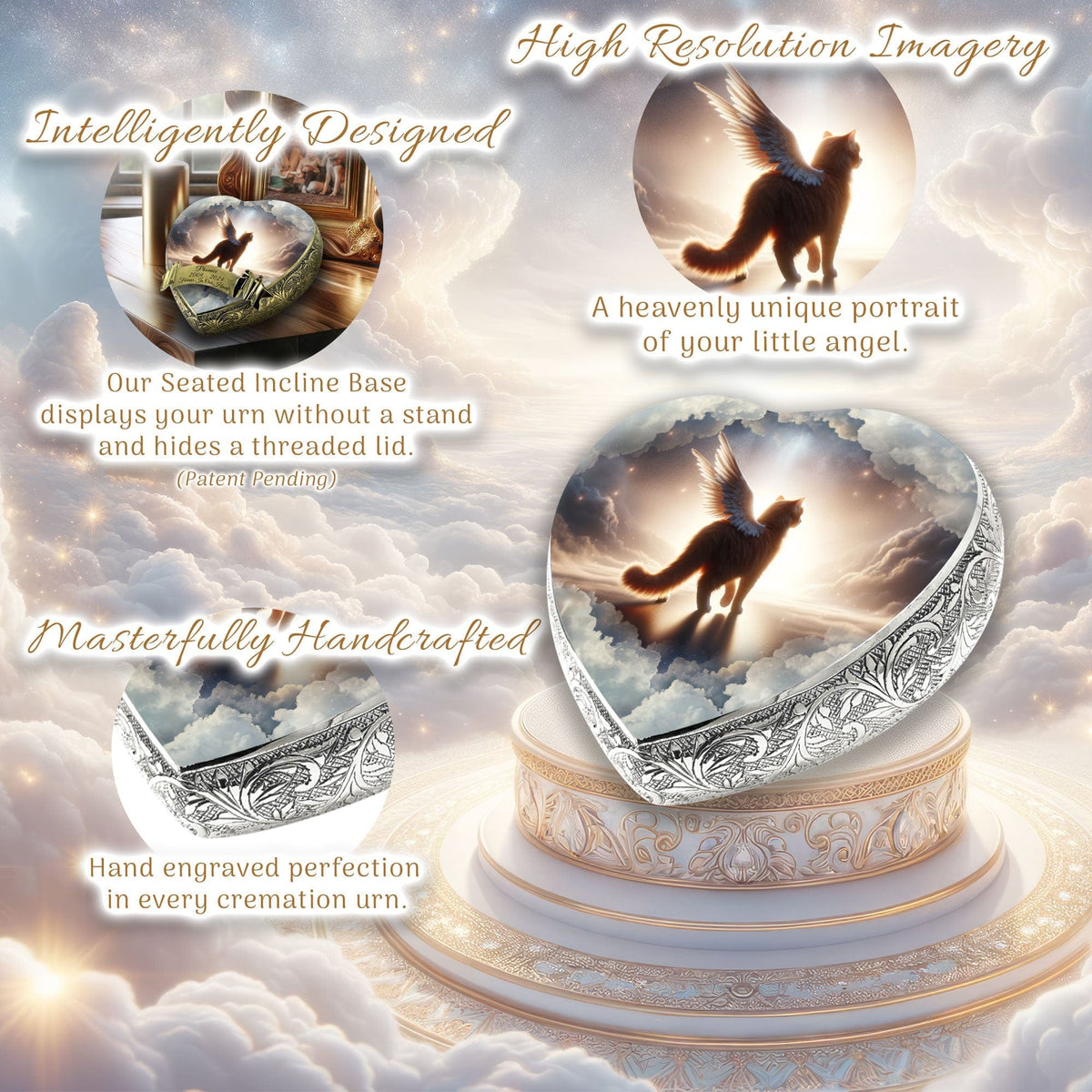 Eternal Elegance Cat Urns XXS Galaxy Glaze Cat Urn