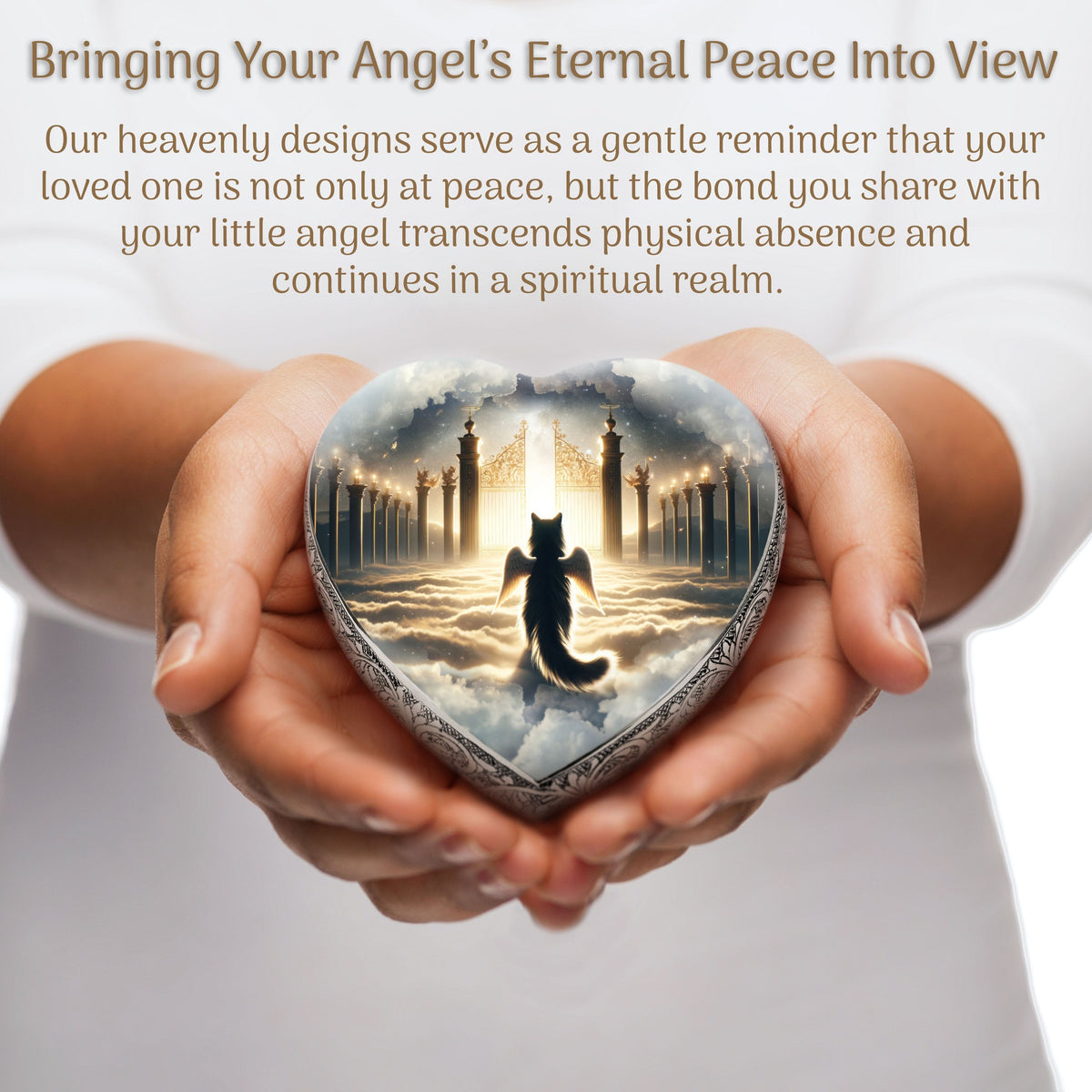 Eternal Elegance Cat Urns XXS Golden Gates Cat Urn