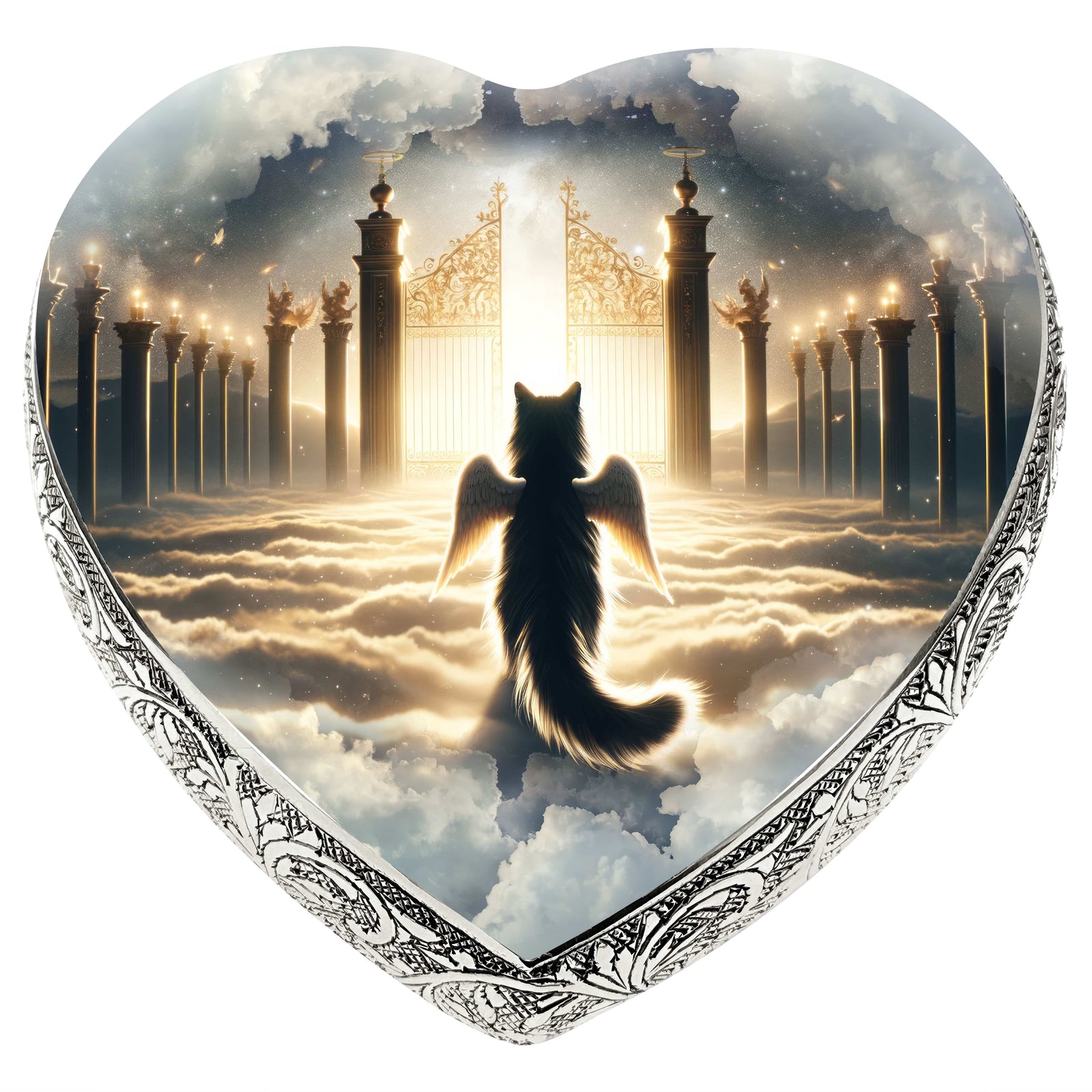 Eternal Elegance Cat Urns XXS Golden Gates Cat Urn