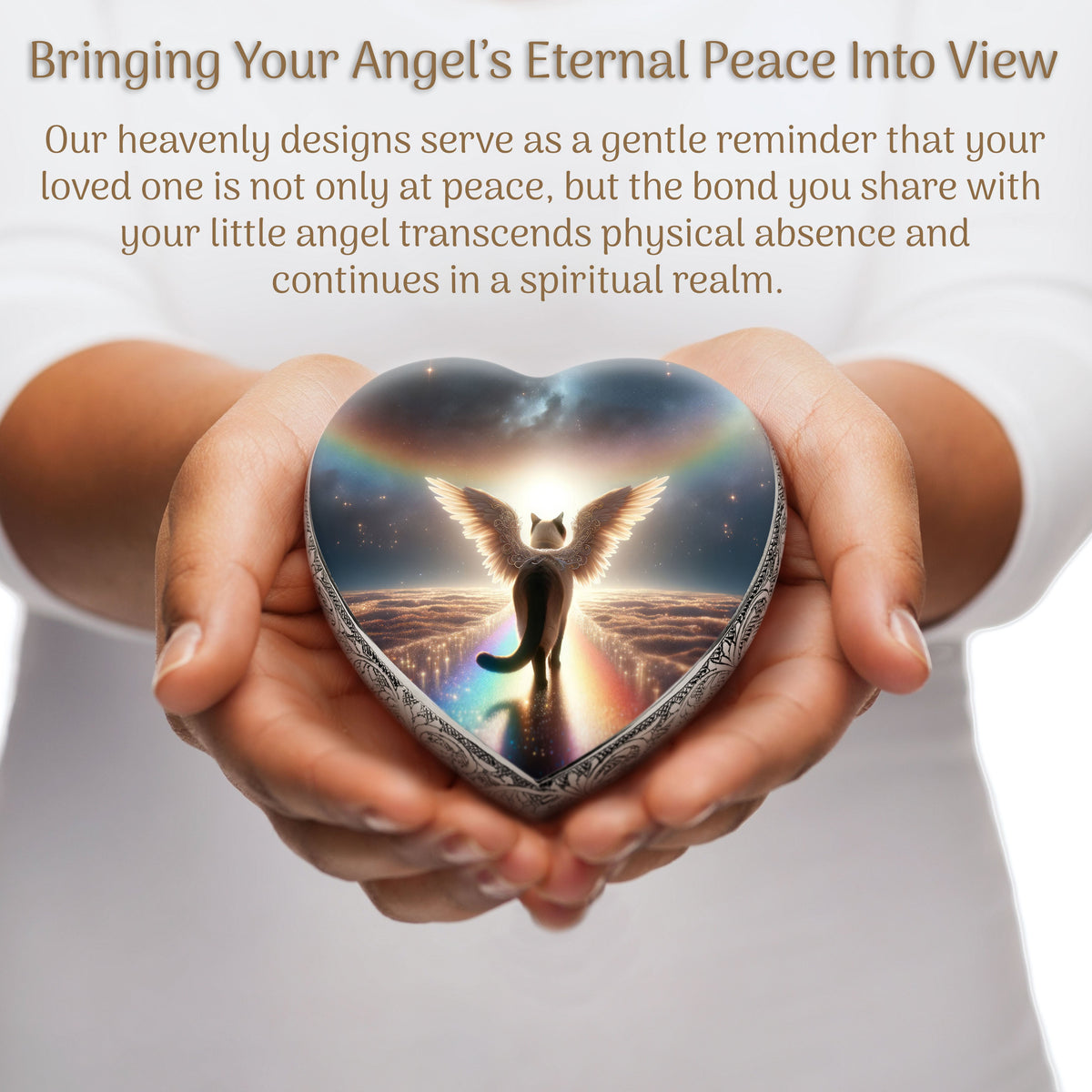 Eternal Elegance Cat Urns XXS Heavenly Halo Siamese Cat Urn