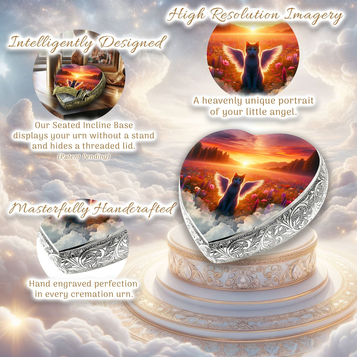 Eternal Elegance Cat Urns XXS Heavenly Hue Cat Urn