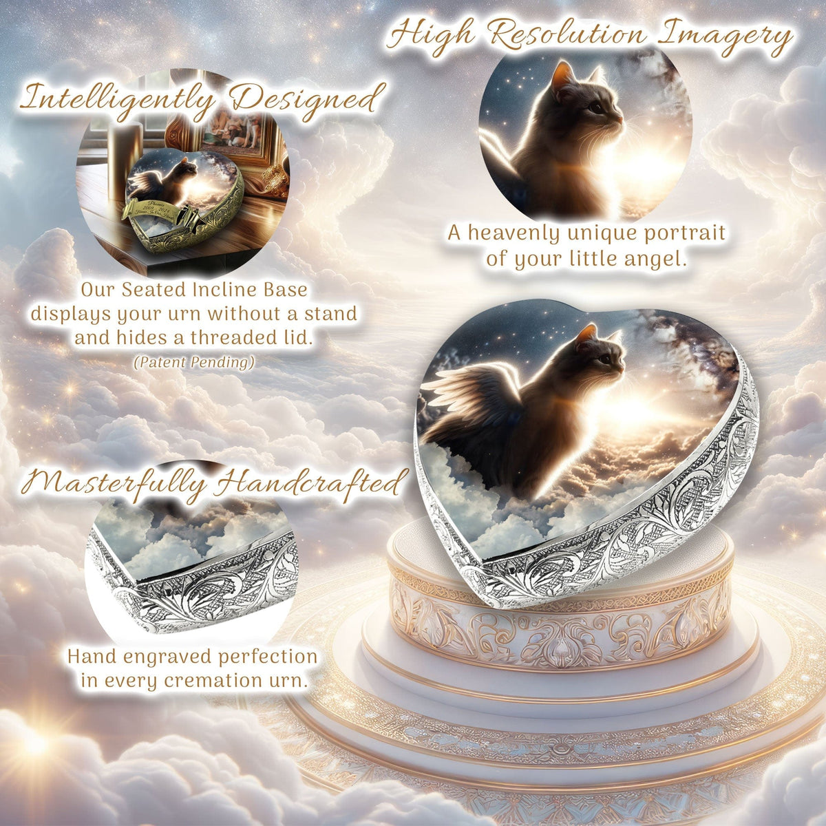 Eternal Elegance Cat Urns XXS Moonbeam Magic Cat Urn