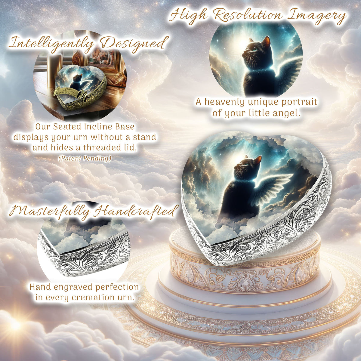 Eternal Elegance Cat Urns XXS Nebula Night Cat Urn