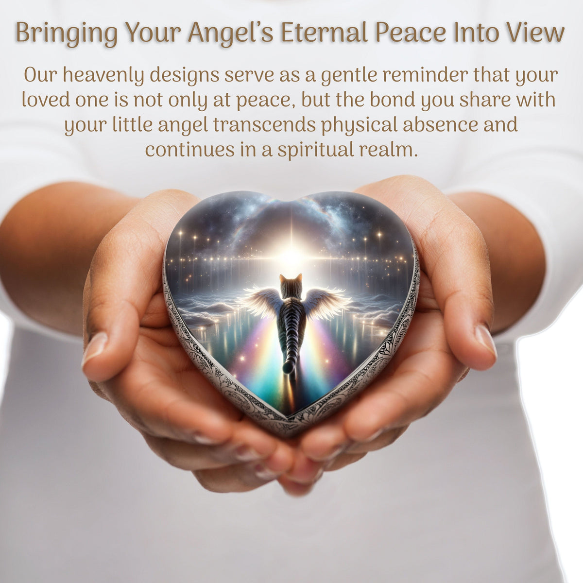 Eternal Elegance Cat Urns XXS Rainbow Crossing Striped Cat Urn