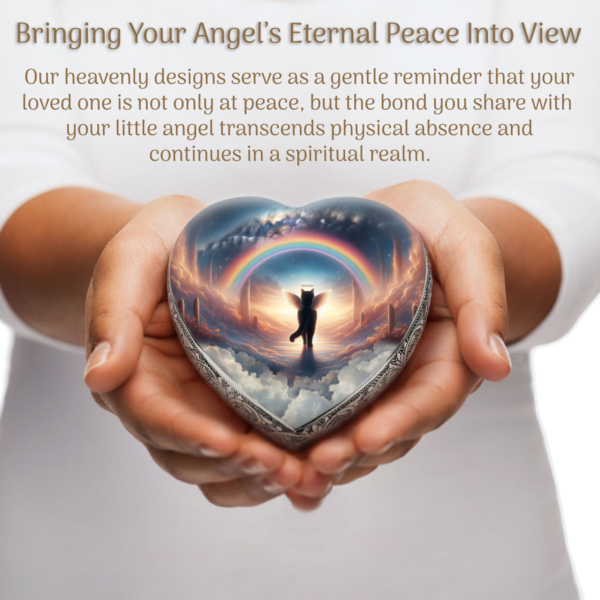 Eternal Elegance Cat Urns XXS Rainbow Journey Dark Cat Urn