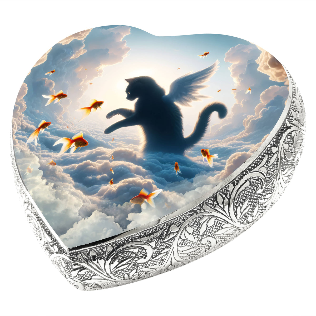 Eternal Elegance Cat Urns XXS Solar Swirl Dark Cat Urn