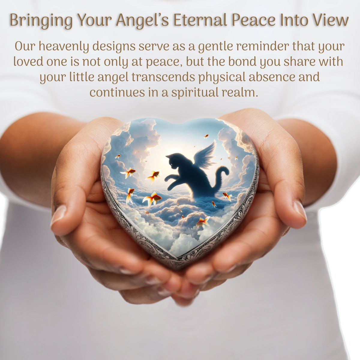 Eternal Elegance Cat Urns XXS Solar Swirl Dark Cat Urn