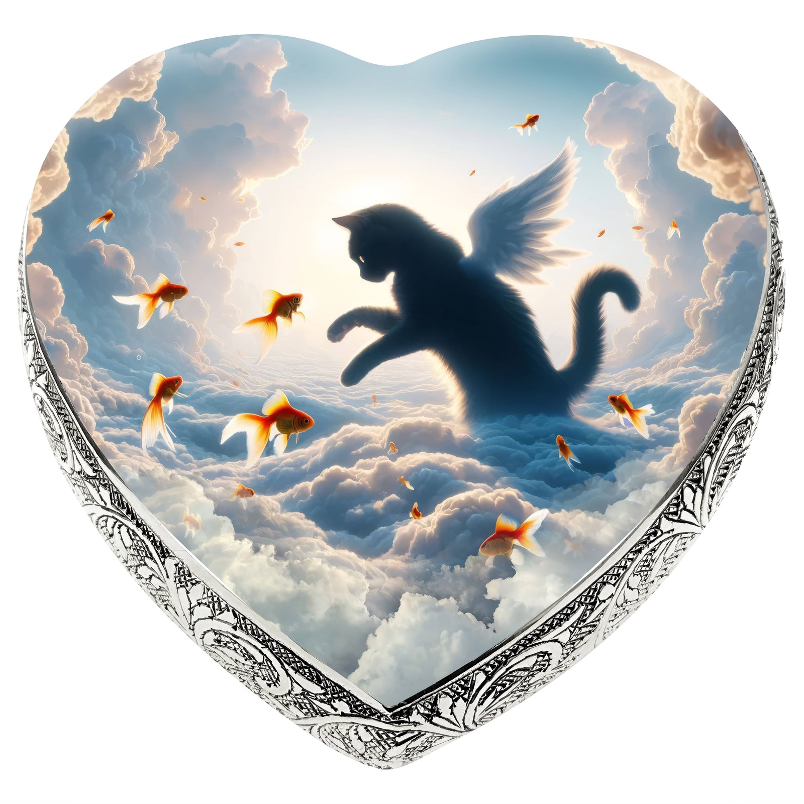 Eternal Elegance Cat Urns XXS Solar Swirl Dark Cat Urn