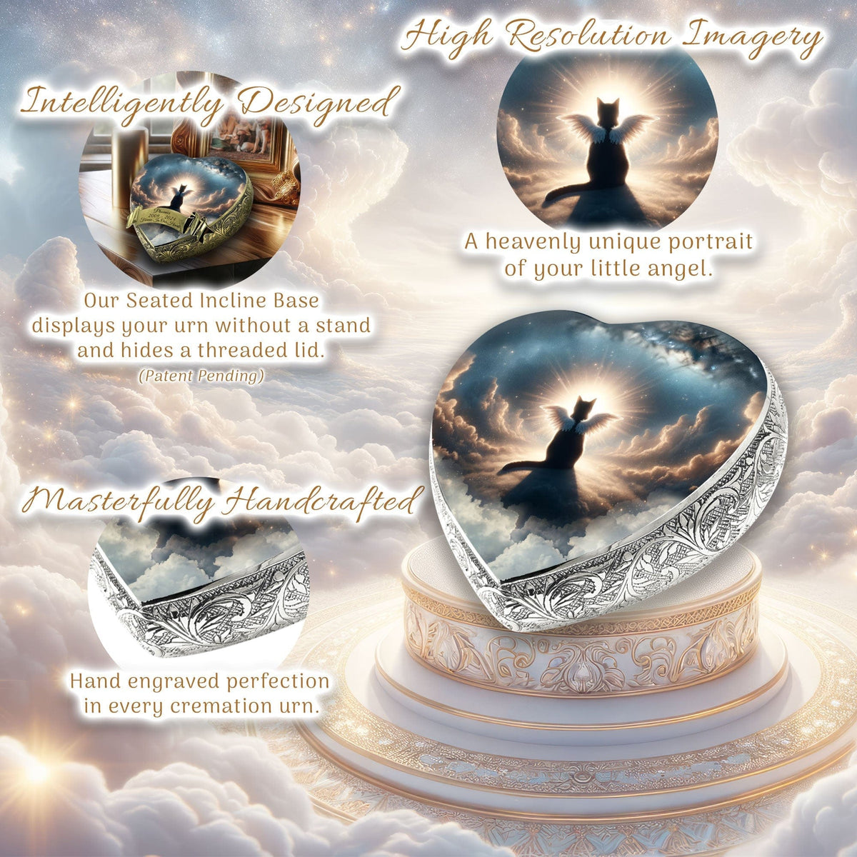 Eternal Elegance Cat Urns XXS Starlight Whisper Cat Urn