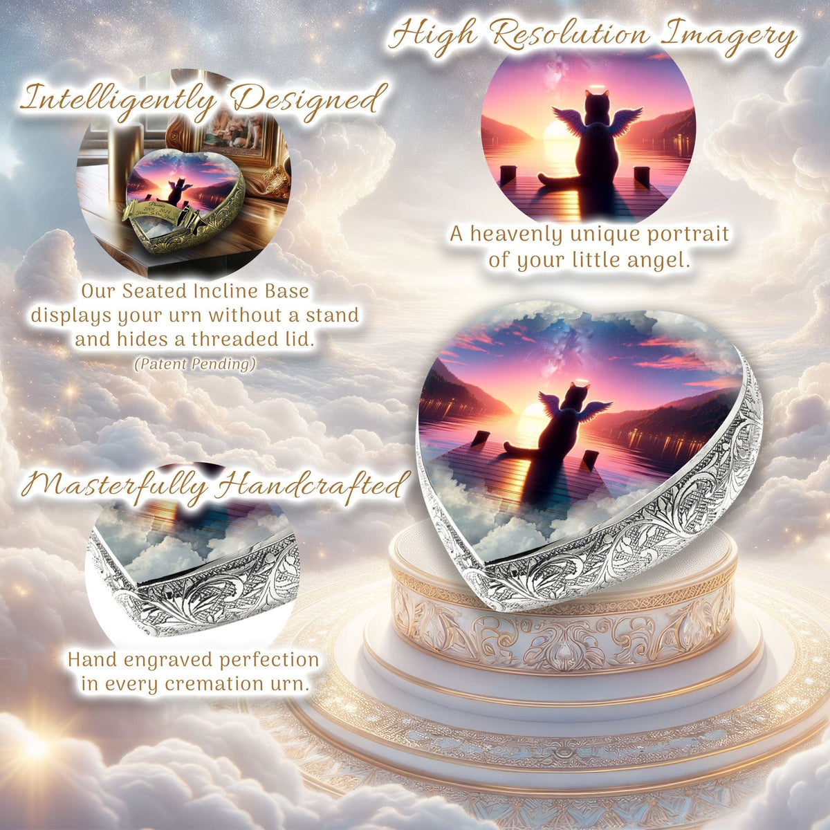 Eternal Elegance Cat Urns XXS Starlit Serenity Cat Urn