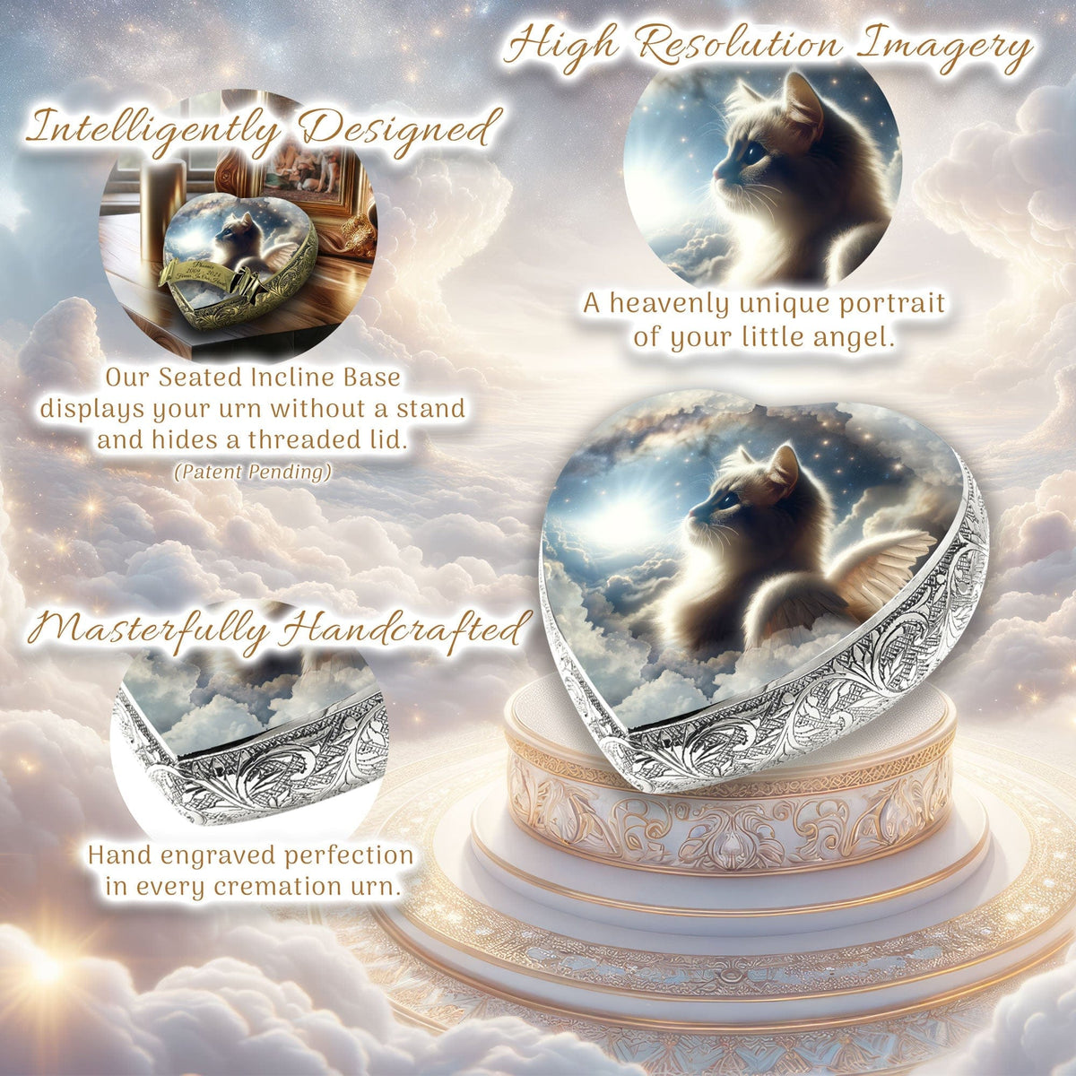 Eternal Elegance Cat Urns XXS Starry Soiree Cat Urn