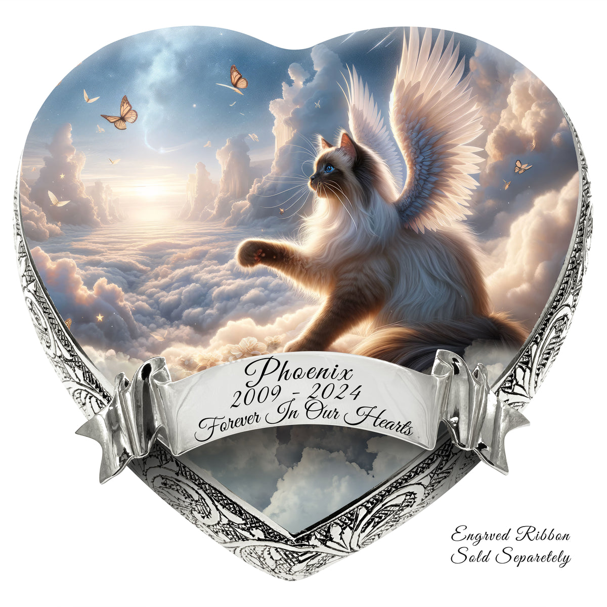 Eternal Elegance Cat Urns XXS Starry Splendor Siamese Cat Urn