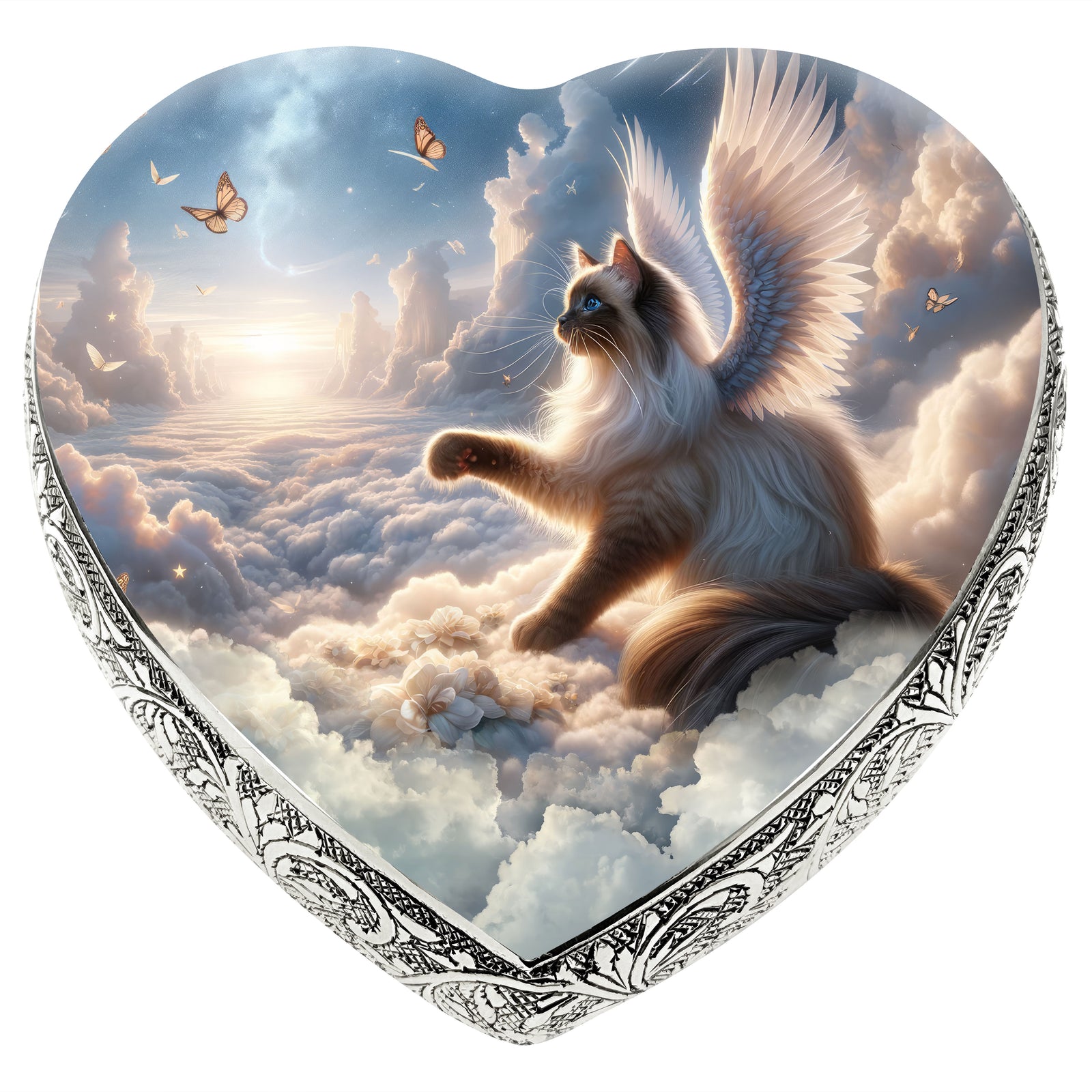 Eternal Elegance Cat Urns XXS Starry Splendor Siamese Cat Urn