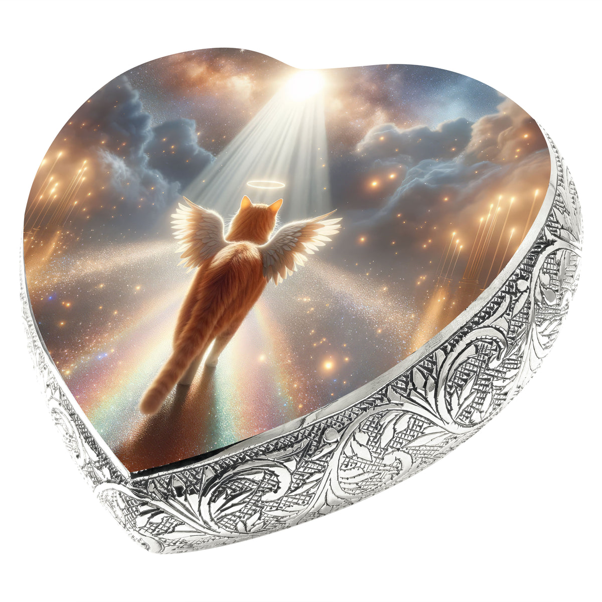 Eternal Elegance Cat Urns XXS Stellar Silk Orange Cat Urn