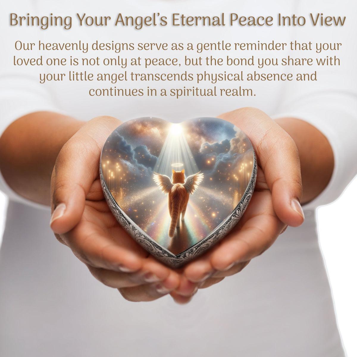 Eternal Elegance Cat Urns XXS Stellar Silk Orange Cat Urn