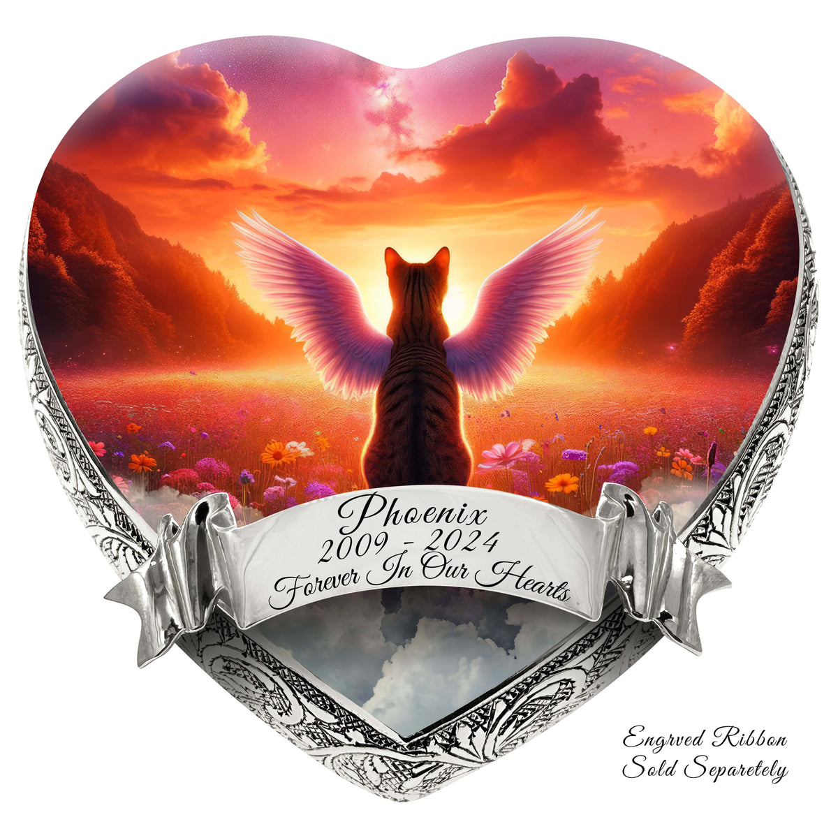 Eternal Elegance Cat Urns XXS Stellar Stream Striped Cat Urn