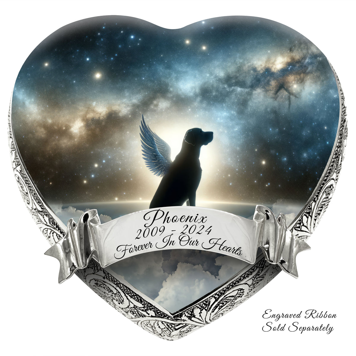 Eternal Elegance Dog Urns Any Breed - Galaxy Glitter Dog Urn