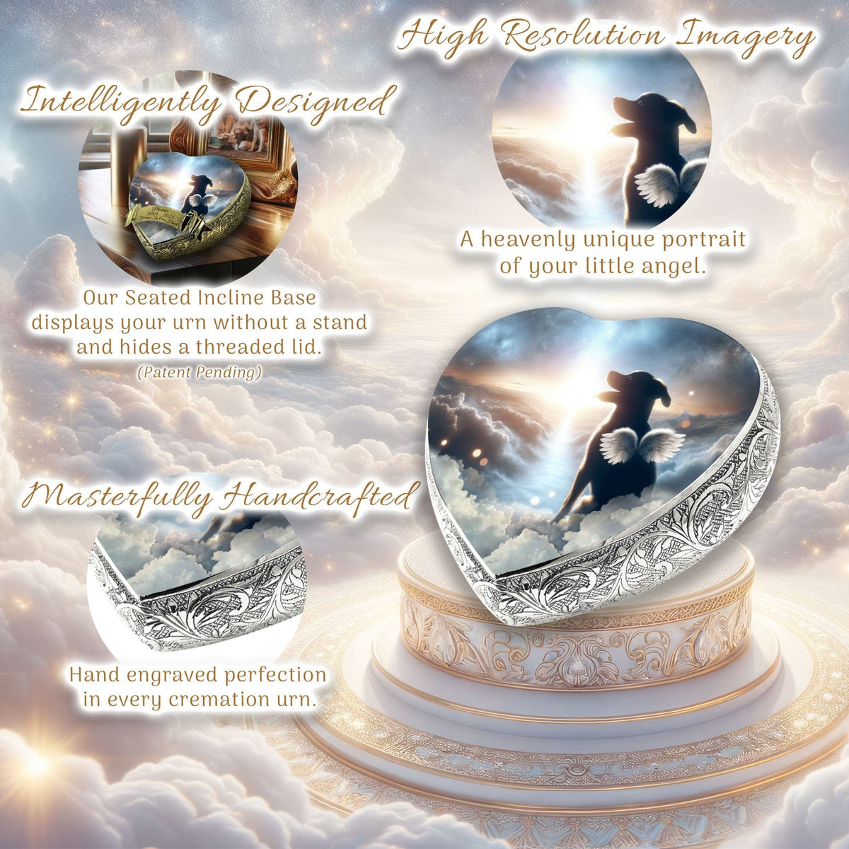 Eternal Elegance Dog Urns Any Breed - Twilight Haze Dog Urn