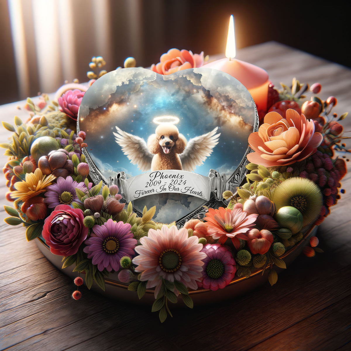 Eternal Elegance Dog Urns Apricot Mini Poodle - Astral Awe Dog Urn