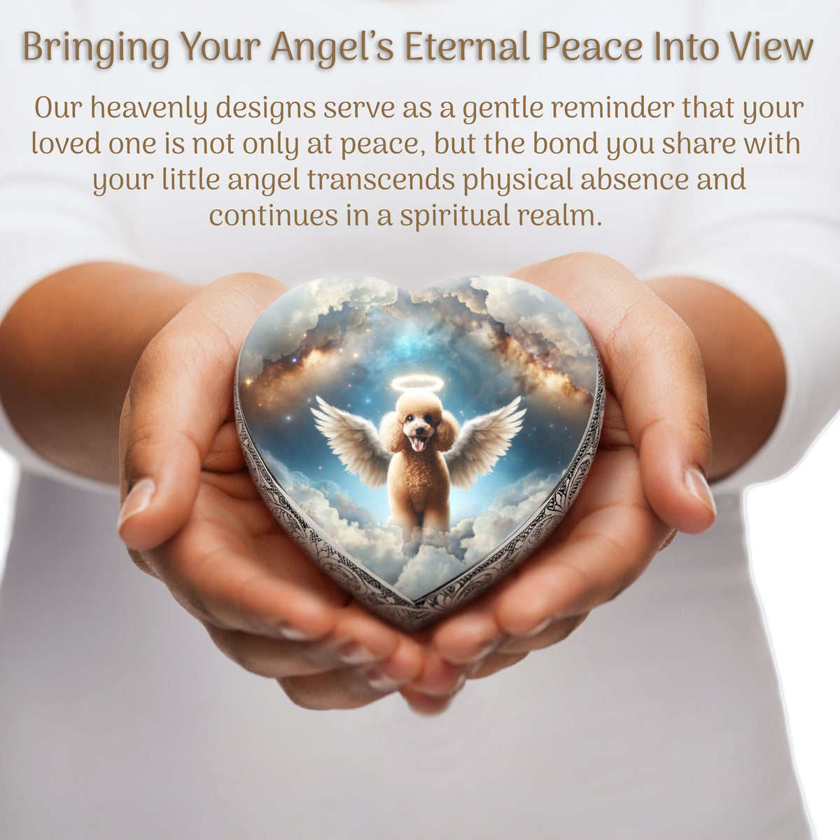 Eternal Elegance Dog Urns Apricot Mini Poodle - Astral Awe Dog Urn