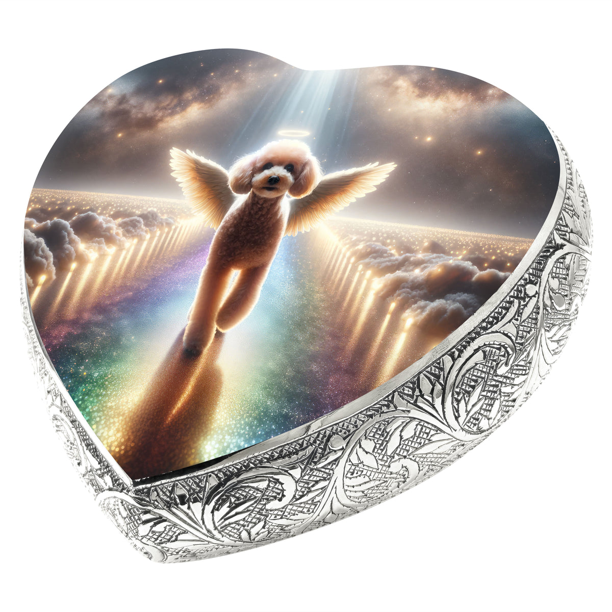 Eternal Elegance Dog Urns Apricot Mini Poodle - Rainbow Bridge Dog Urn