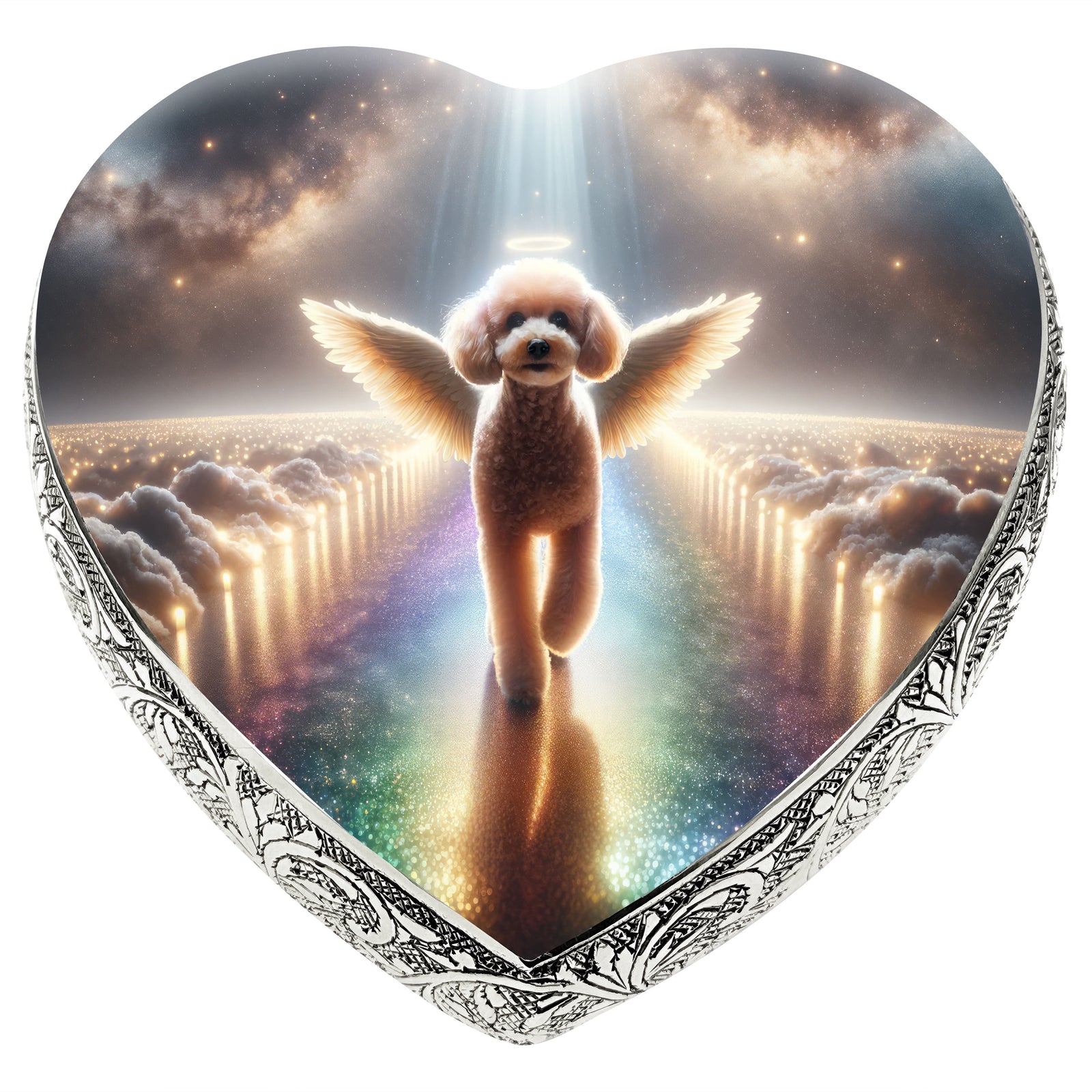 Eternal Elegance Dog Urns Apricot Mini Poodle - Rainbow Bridge Dog Urn