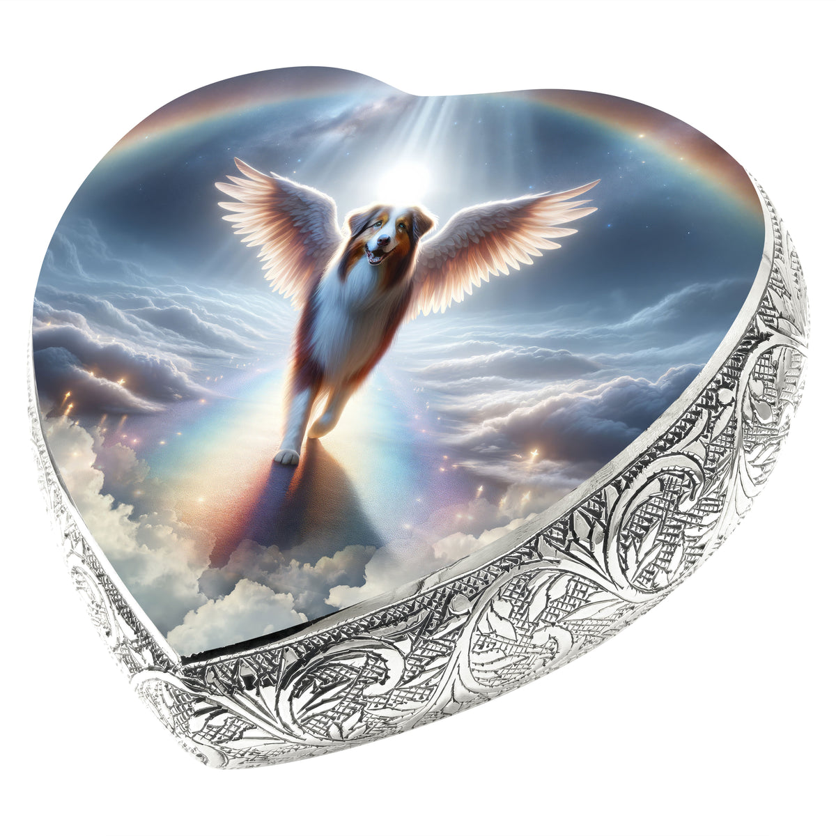 Eternal Elegance Dog Urns Australian Shepherd - Angelic Light Dog Urn