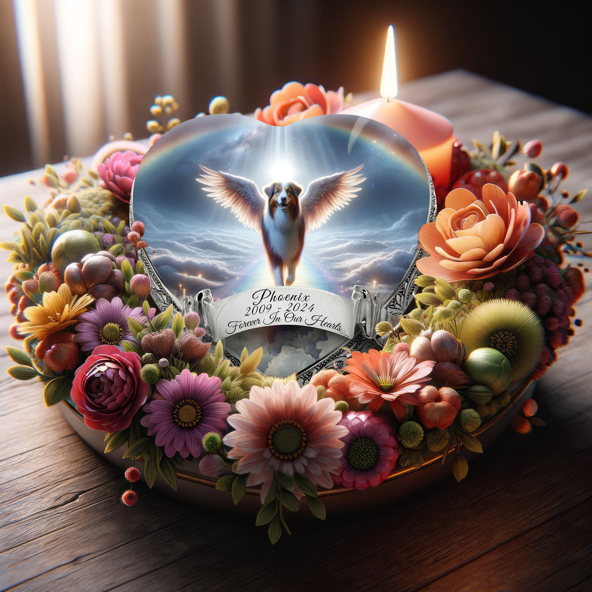 Eternal Elegance Dog Urns Australian Shepherd - Angelic Light Dog Urn