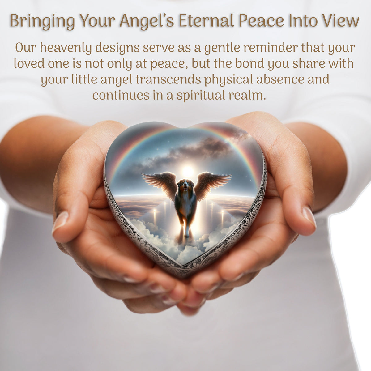 Eternal Elegance Dog Urns Australian Shepherd - Angelic Light Dog Urn