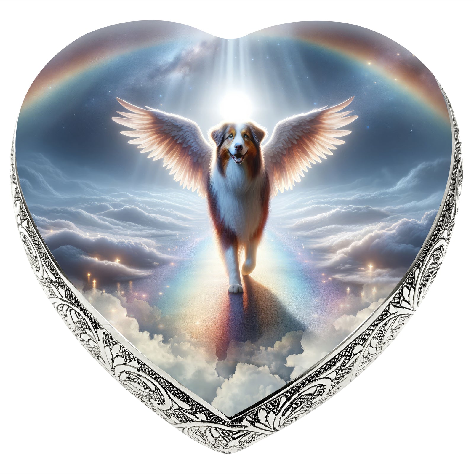 Eternal Elegance Dog Urns Australian Shepherd - Angelic Light Dog Urn
