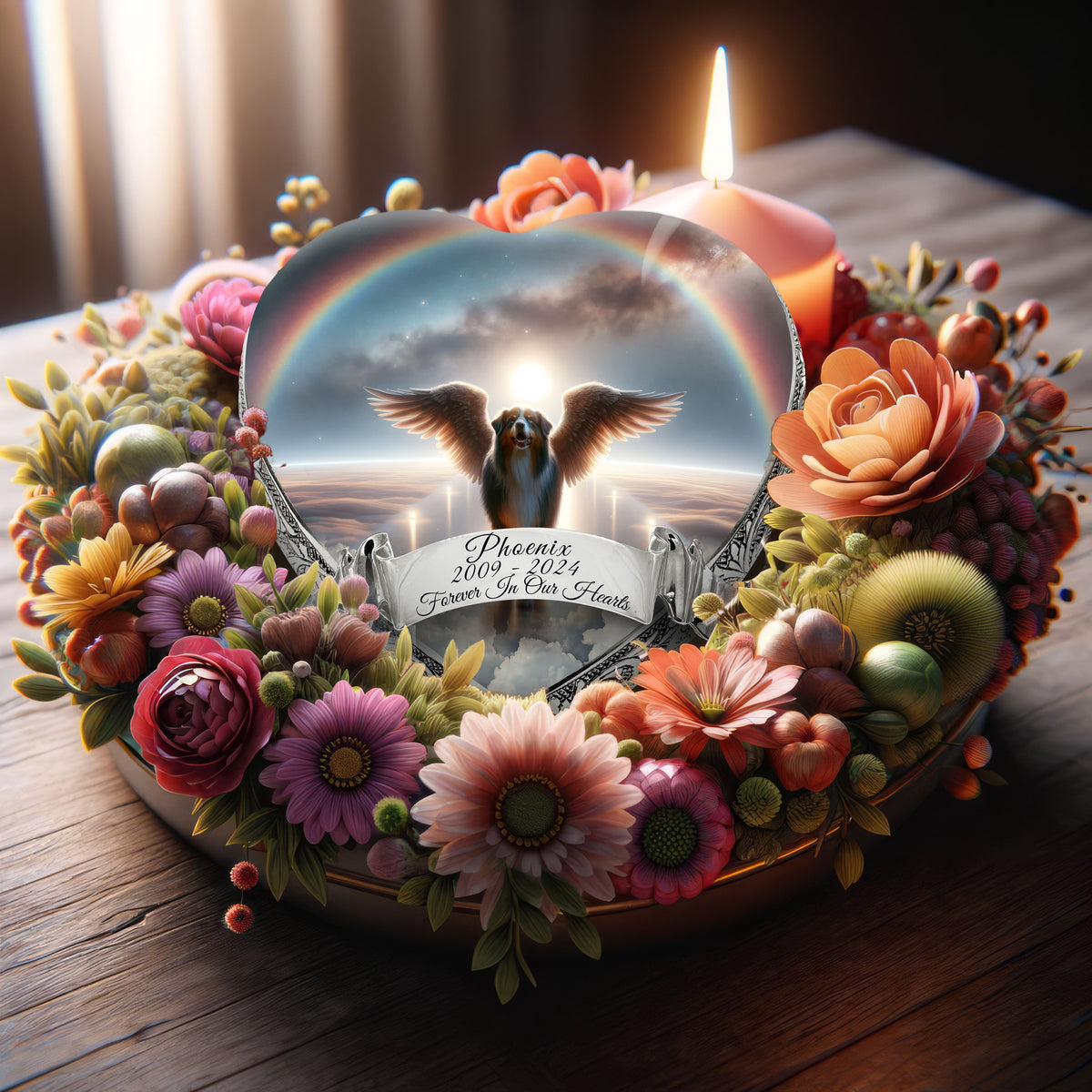 Eternal Elegance Dog Urns Australian Shepherd - Rainbow Bridge Dog Urn