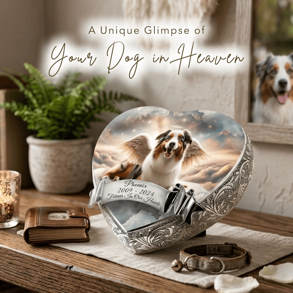 Eternal Elegance Dog Urns Australian Shepherd Urn - Dog Urn - Cosmic Fantasy Urn for Dog Ashes