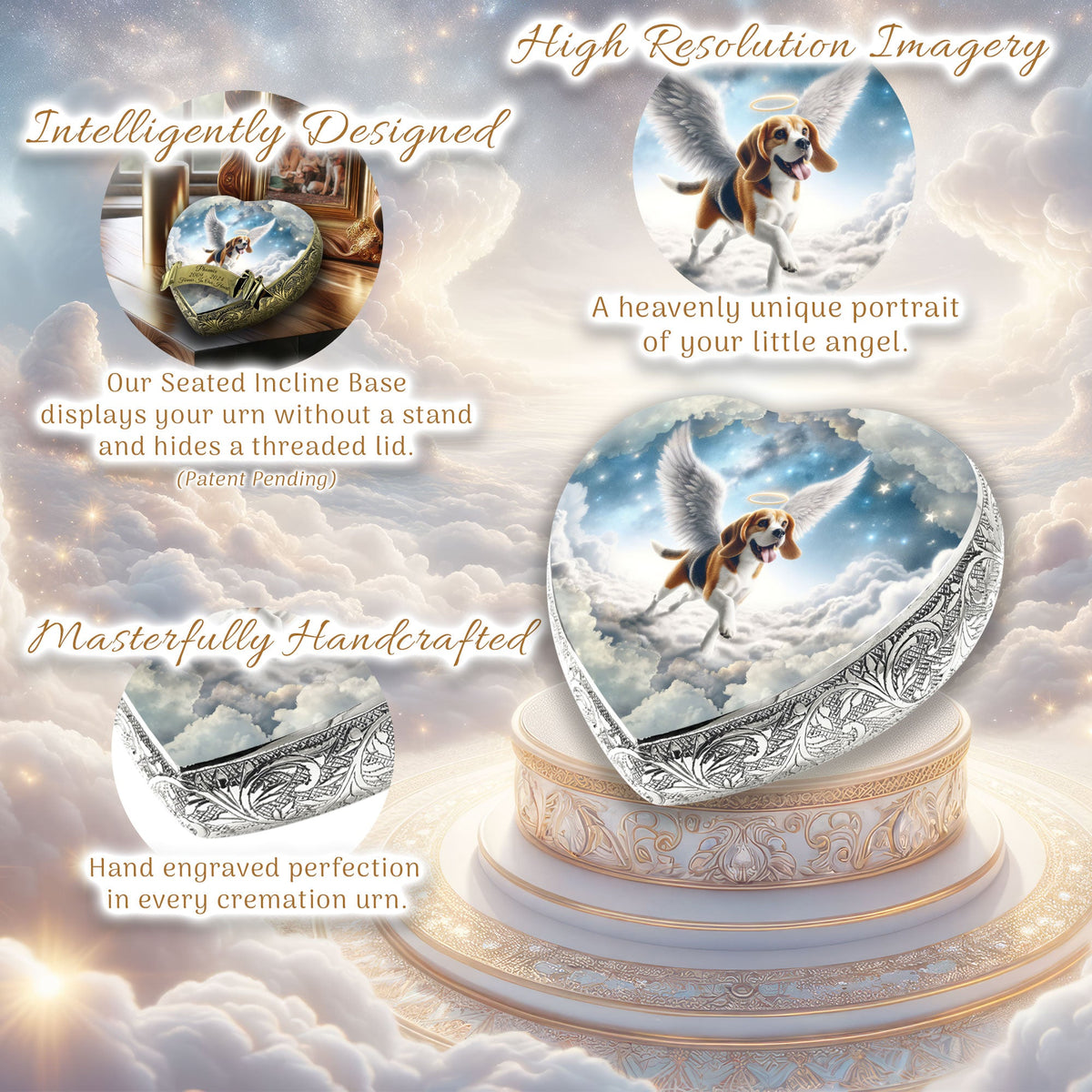 Eternal Elegance Dog Urns Beagle - Celestial Cascade Dog Urn