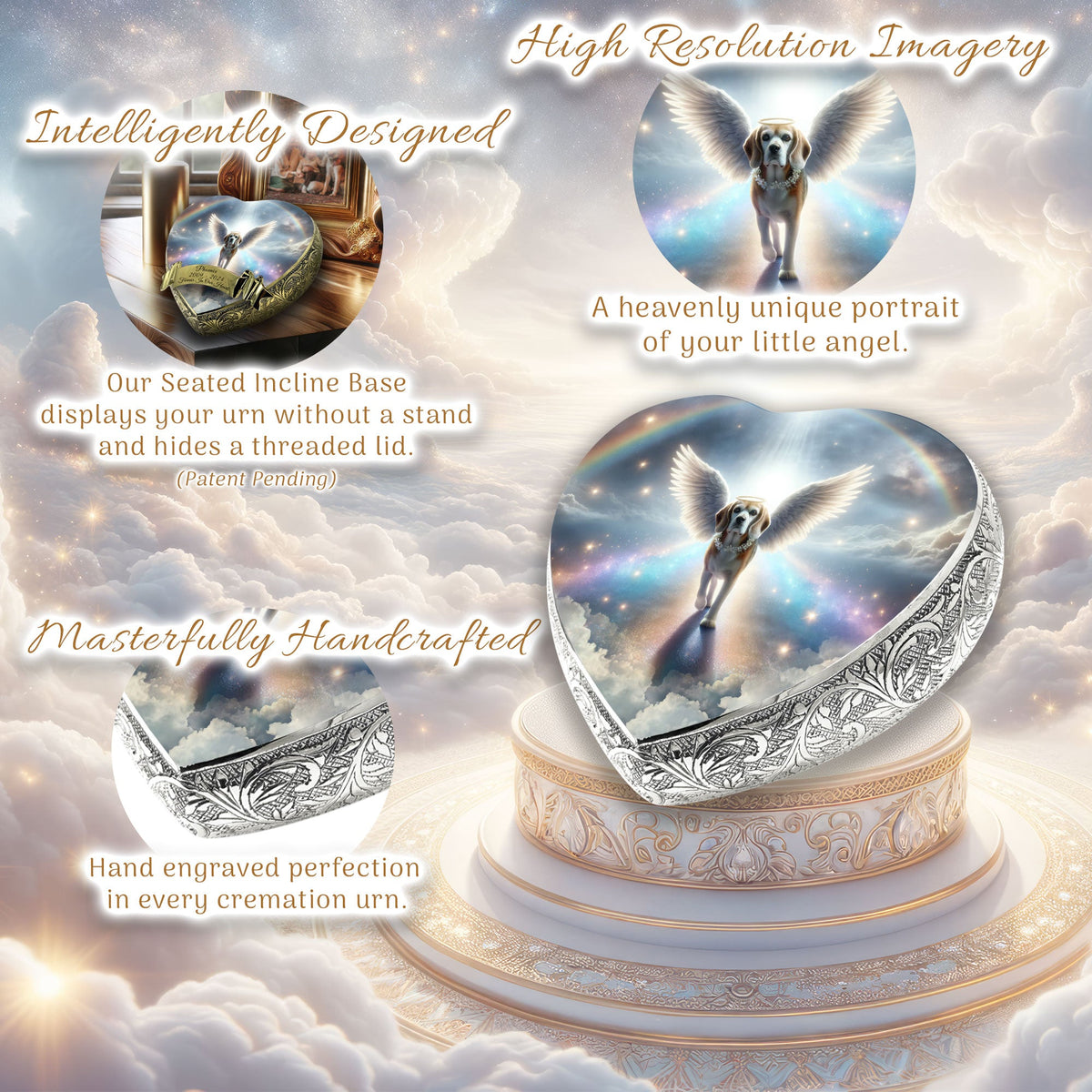 Eternal Elegance Dog Urns Beagle - Rainbow Bridge Dog Urn