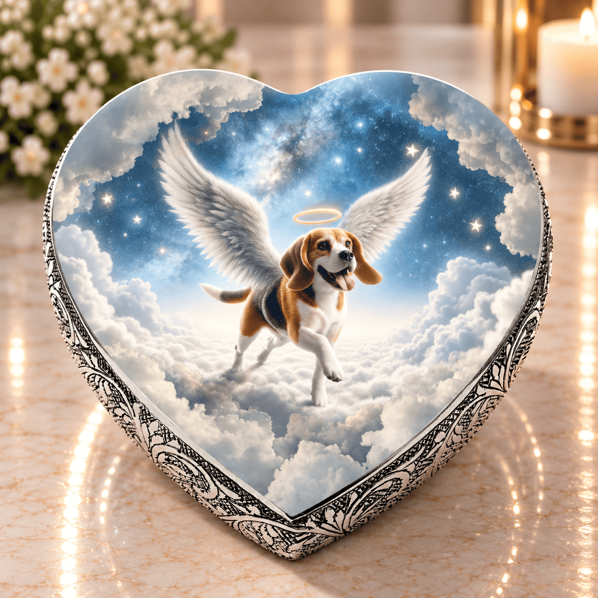 Eternal Elegance Dog Urns Beagle Urn - Dog Urn - Celestial Cascade Urn for Dog Ashes