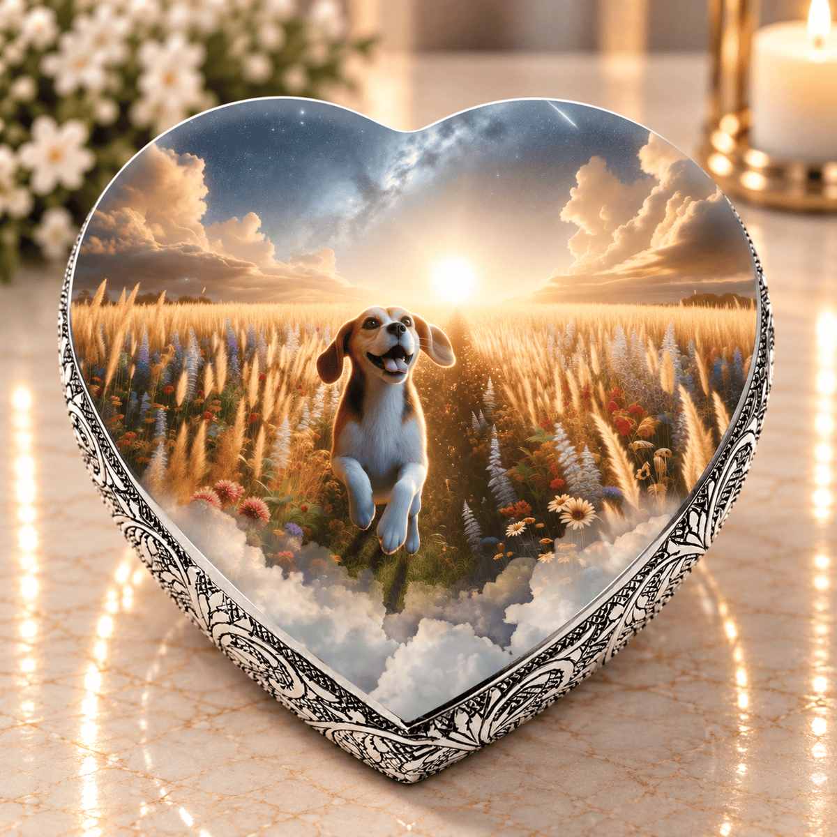 Eternal Elegance Dog Urns Beagle Urn - Dog Urn - Heavenly Splendor Urn for Dog Ashes