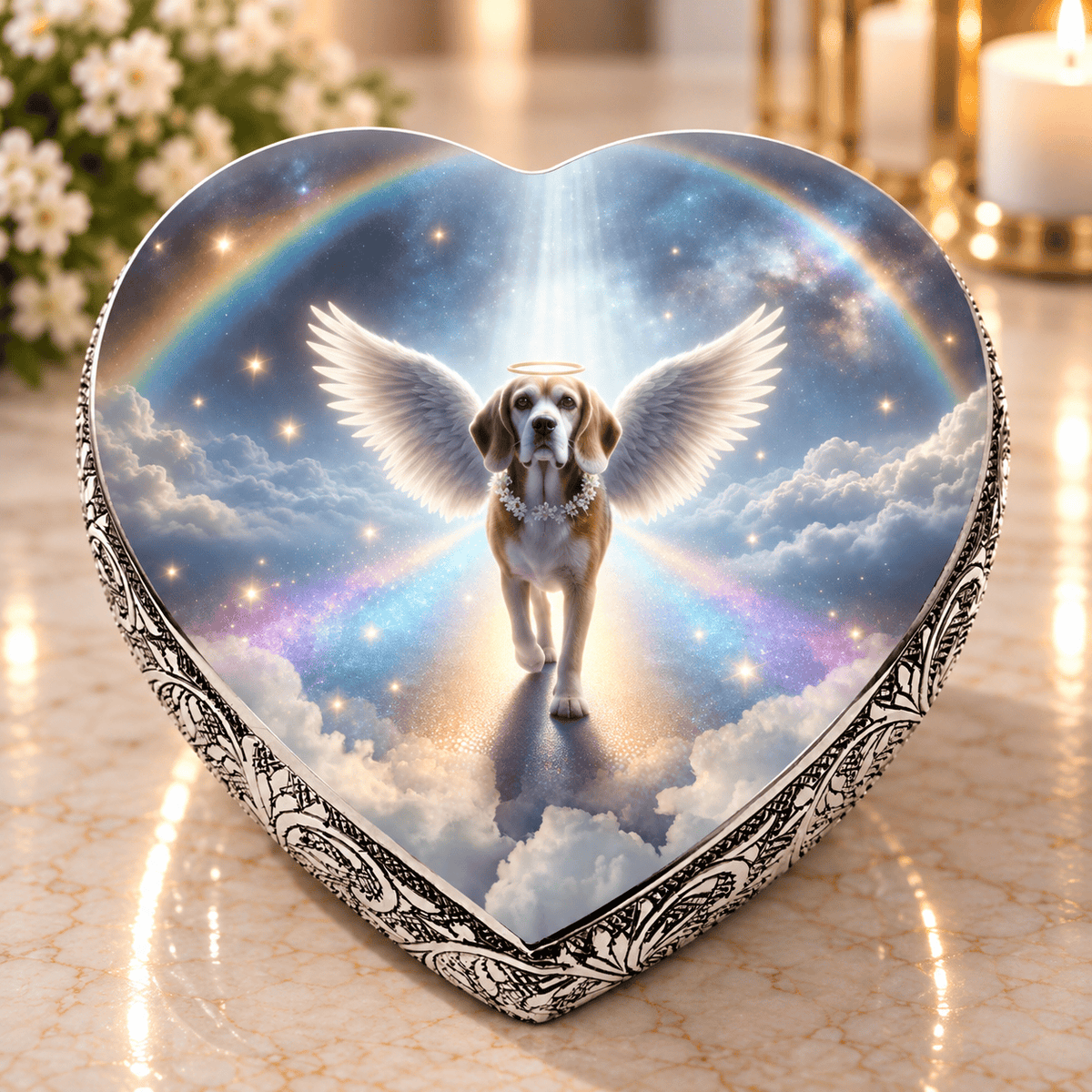 Eternal Elegance Dog Urns Beagle Urn - Dog Urn - Rainbow Bridge Urn for Dog Ashes