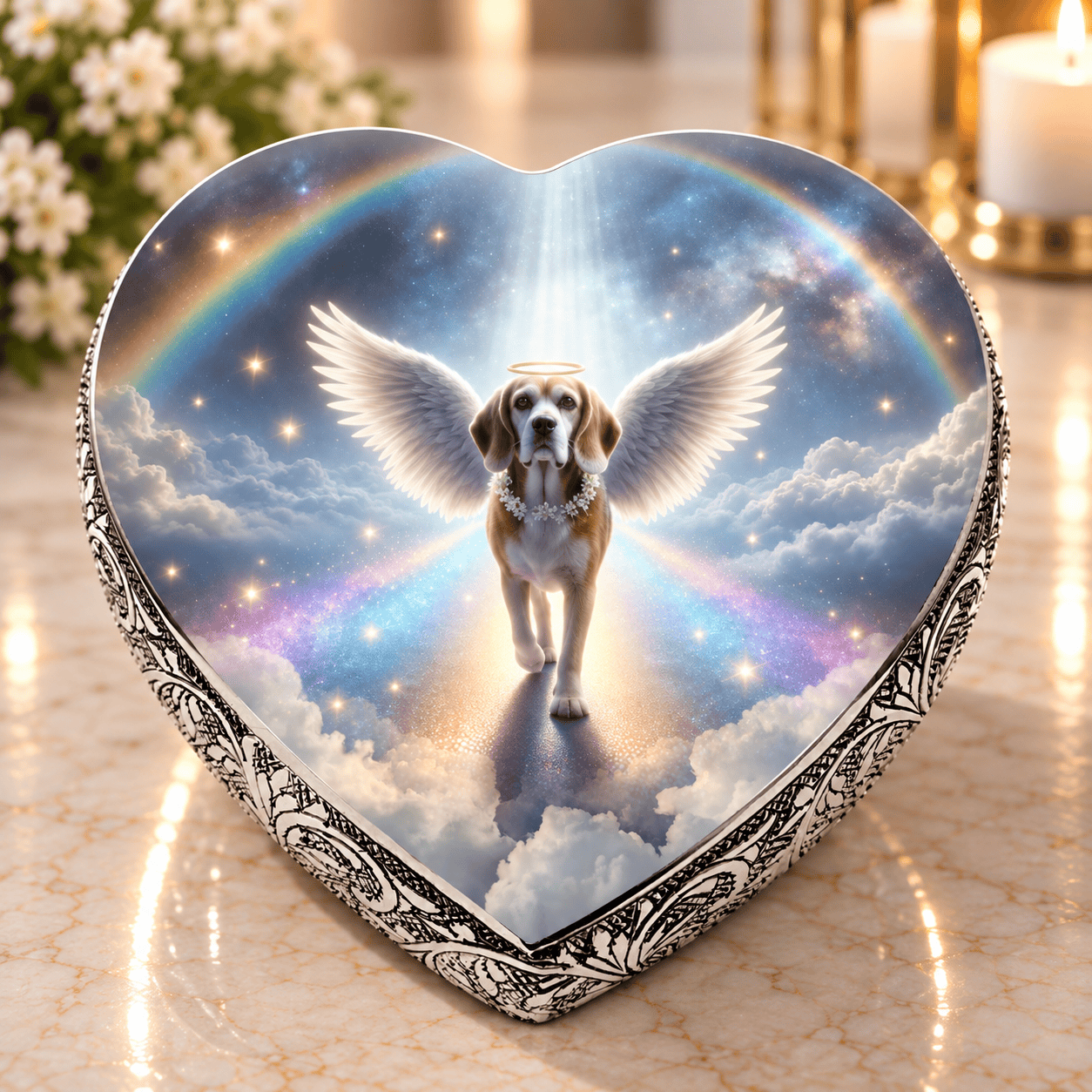 Eternal Elegance Dog Urns Beagle Urn - Dog Urn - Rainbow Bridge Urn for Dog Ashes