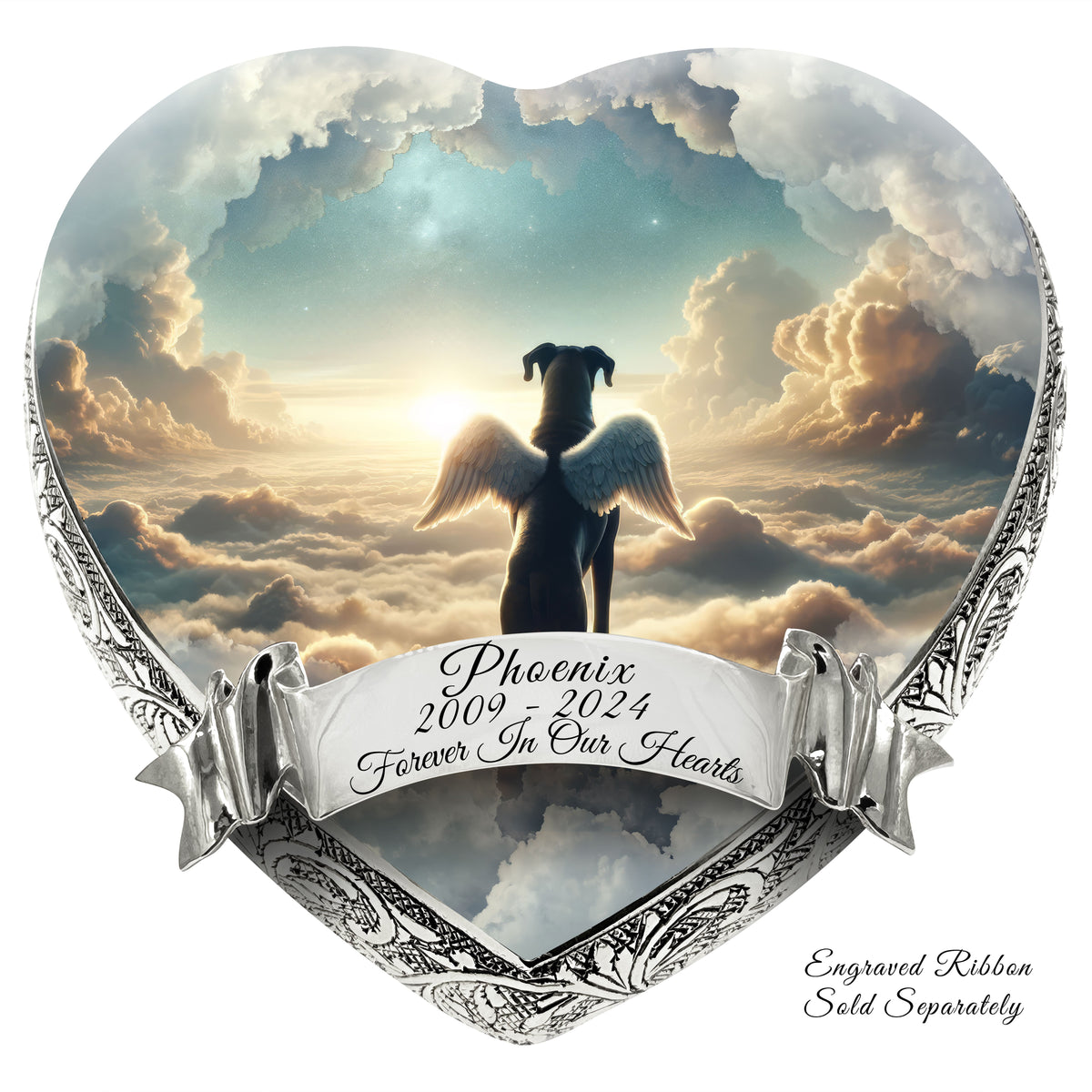 Eternal Elegance Dog Urns Boxer - Heavenly Panorama Dog Urn