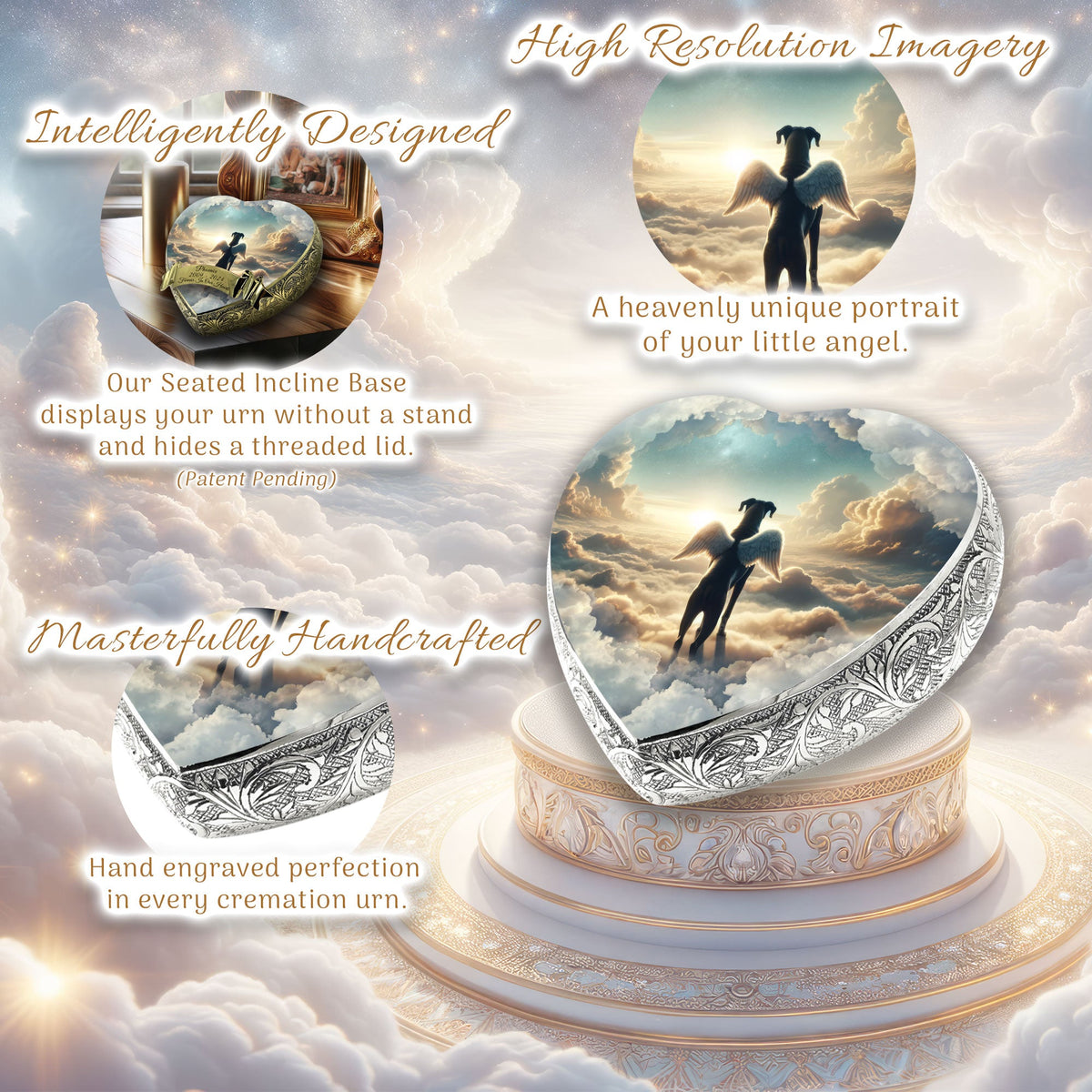 Eternal Elegance Dog Urns Boxer - Heavenly Panorama Dog Urn