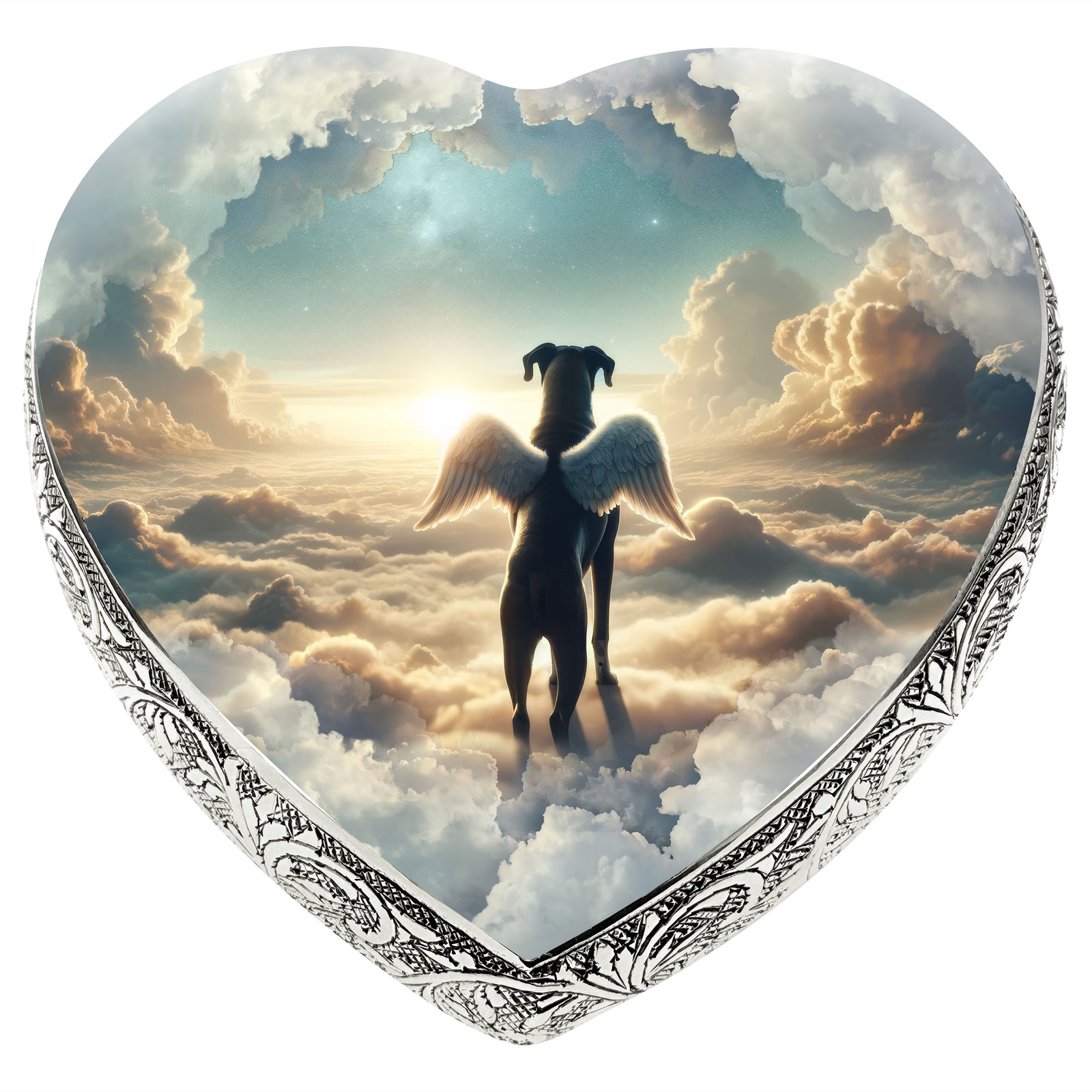 Eternal Elegance Dog Urns Boxer - Heavenly Panorama Dog Urn