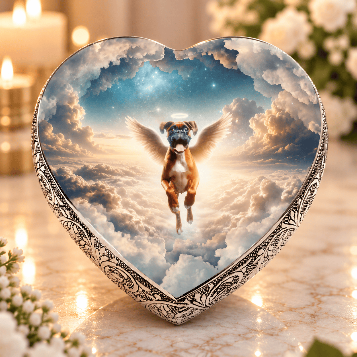 Eternal Elegance Dog Urns Boxer Urn - Dog Urn - Celestial Vision Urn for Dog Ashes