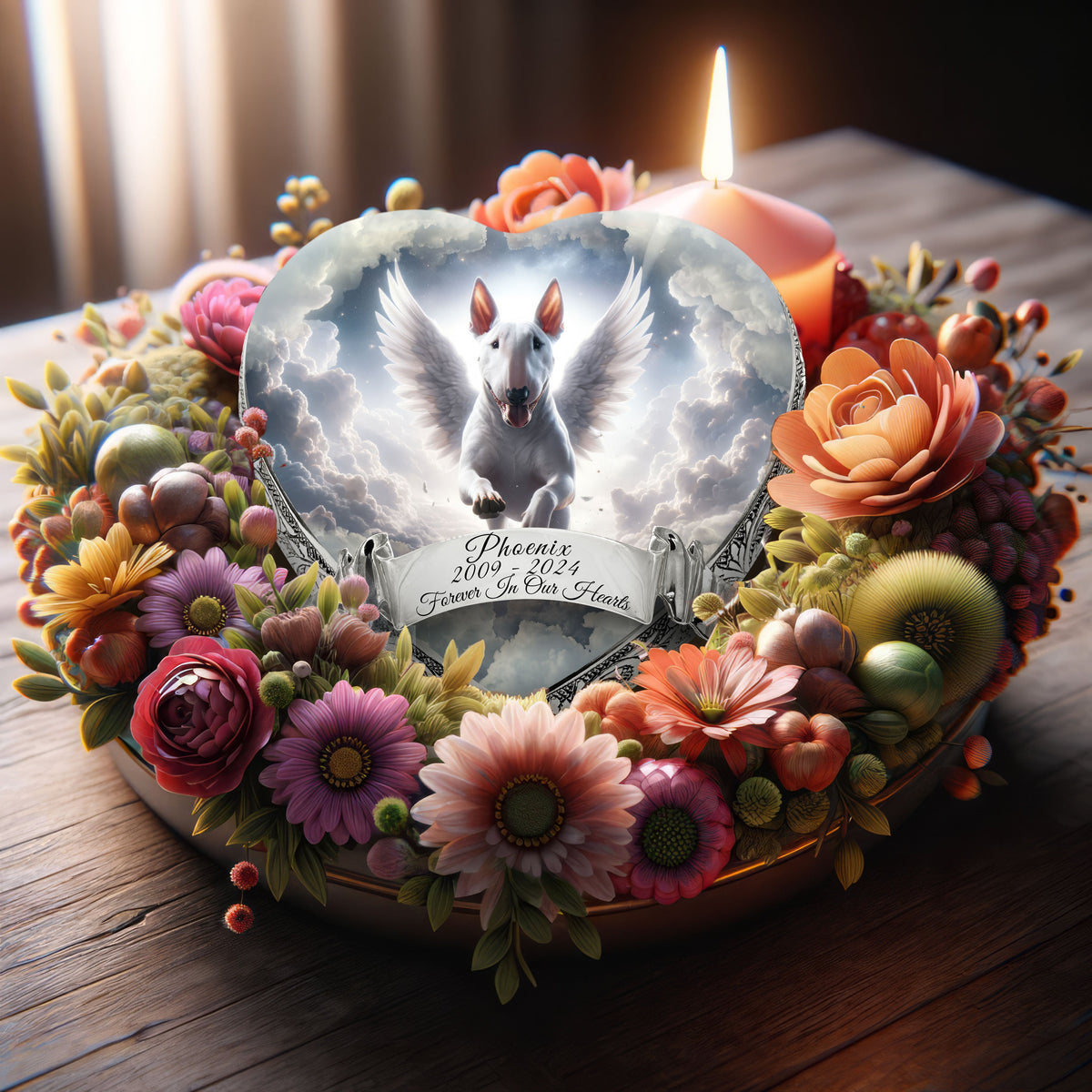 Eternal Elegance Dog Urns Bull Terrier - Celestial Cascade Dog Urn