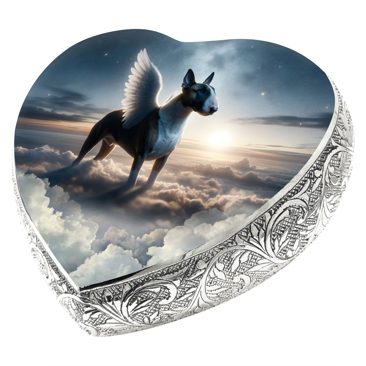 Eternal Elegance Dog Urns Bull Terrier - Celestial Cloud Dog Urn